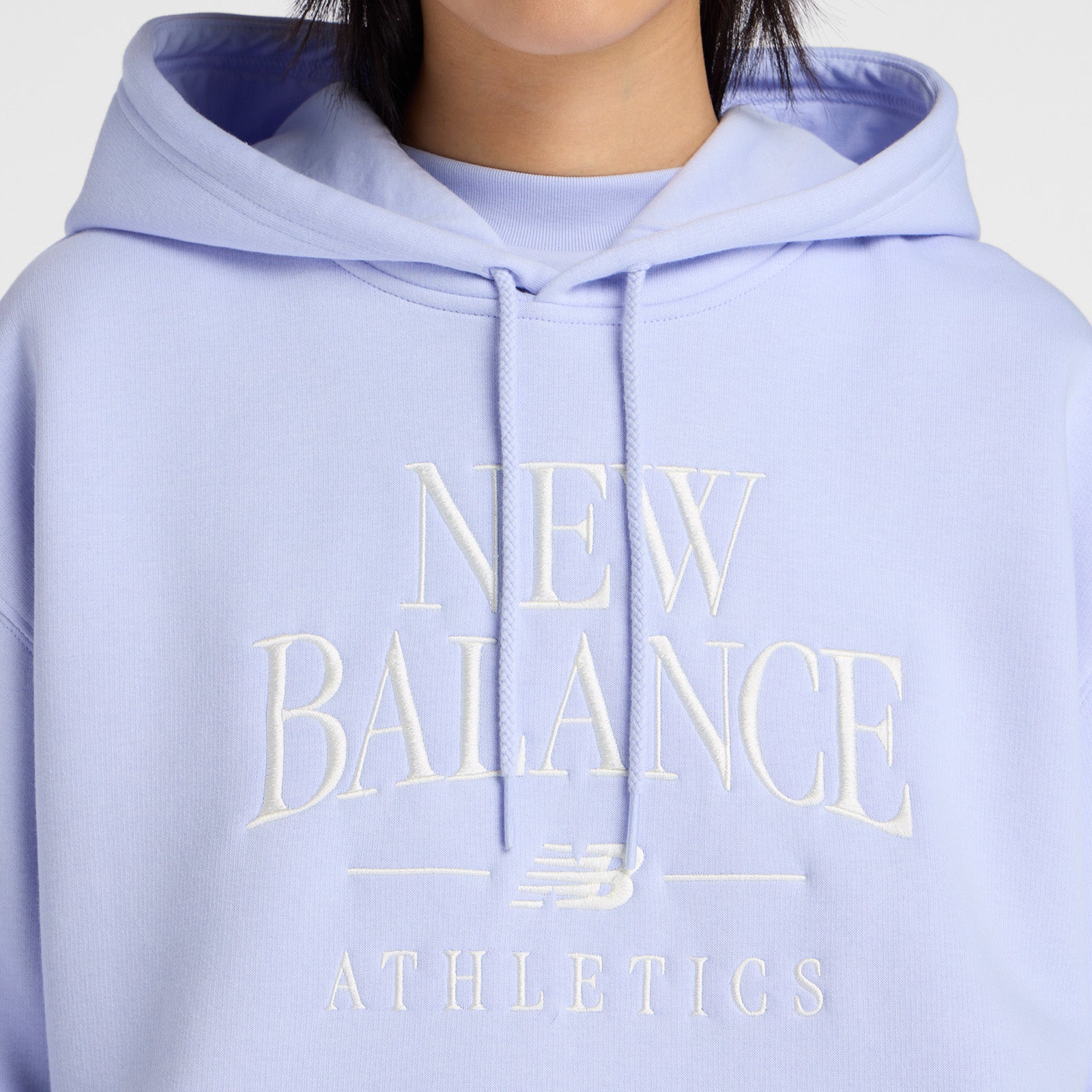 New Balance naisten huppari Linear Heritage Fleece Hoodie, lila
