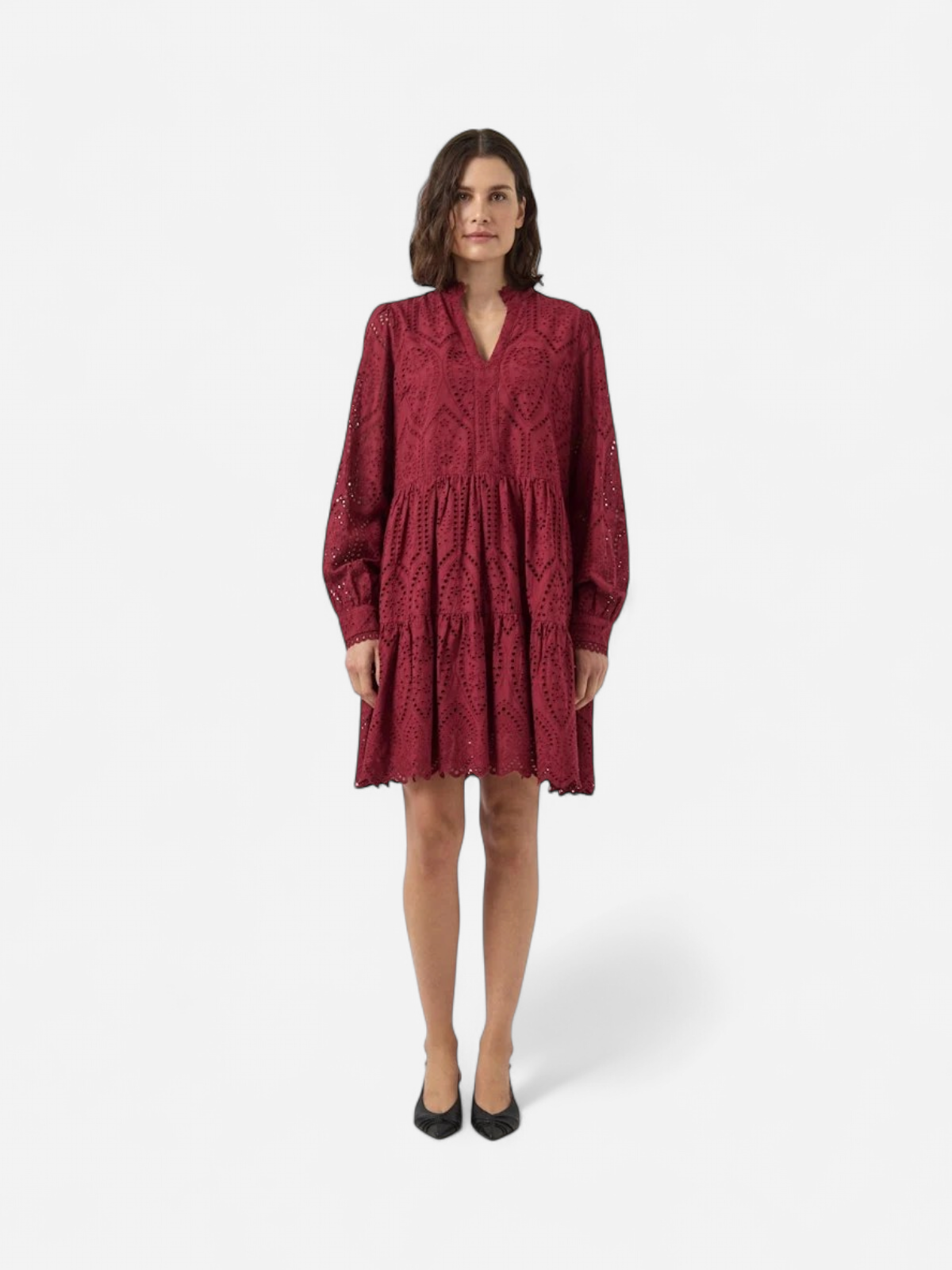 Y.A.S Naisten Mekko YASHOLI LS DRESS S Tibetan Red - Kekäle.fi