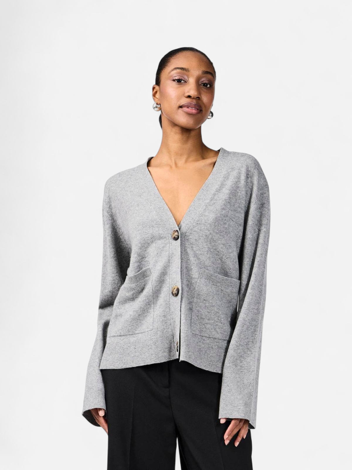 Y.A.S Naisten Neuletakki, YASEMILIE LS CARDIGAN KNIT S. NOOS Grafiitti - Kekäle.fi