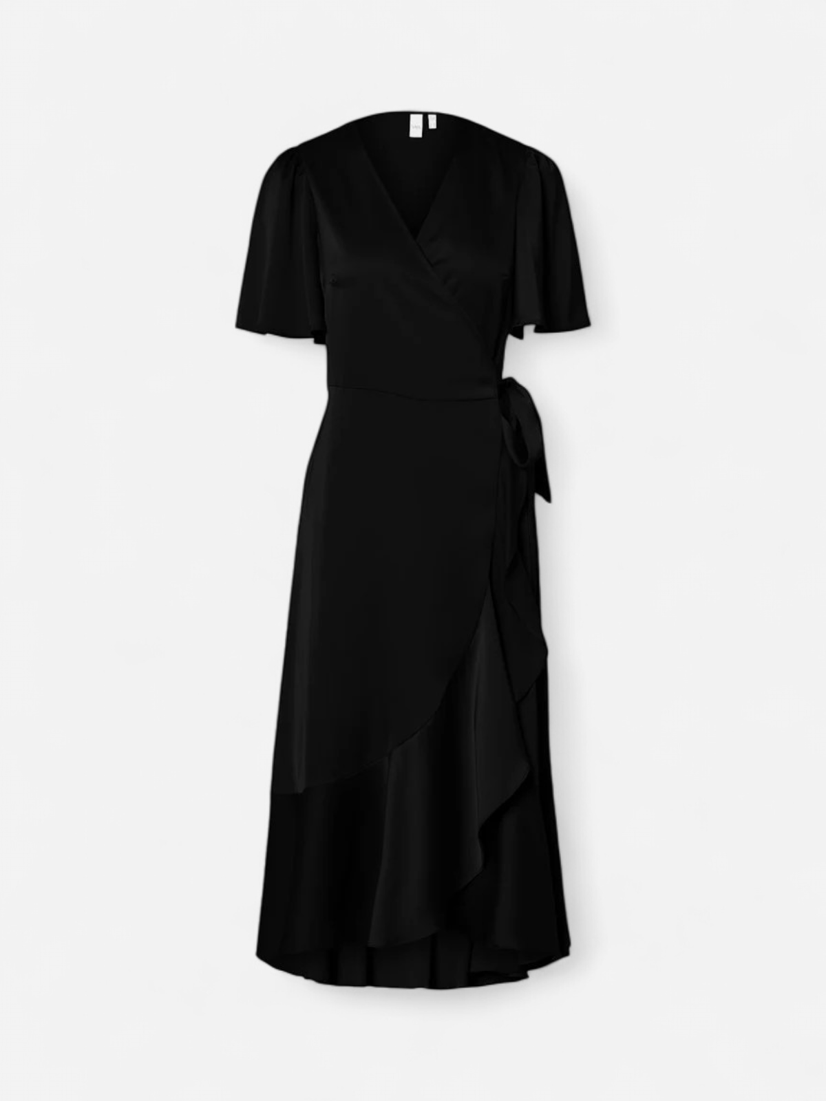 YASTHEA 2/4 MIDI WRAP DRESS S. NOOS Black - Kekäle.fi