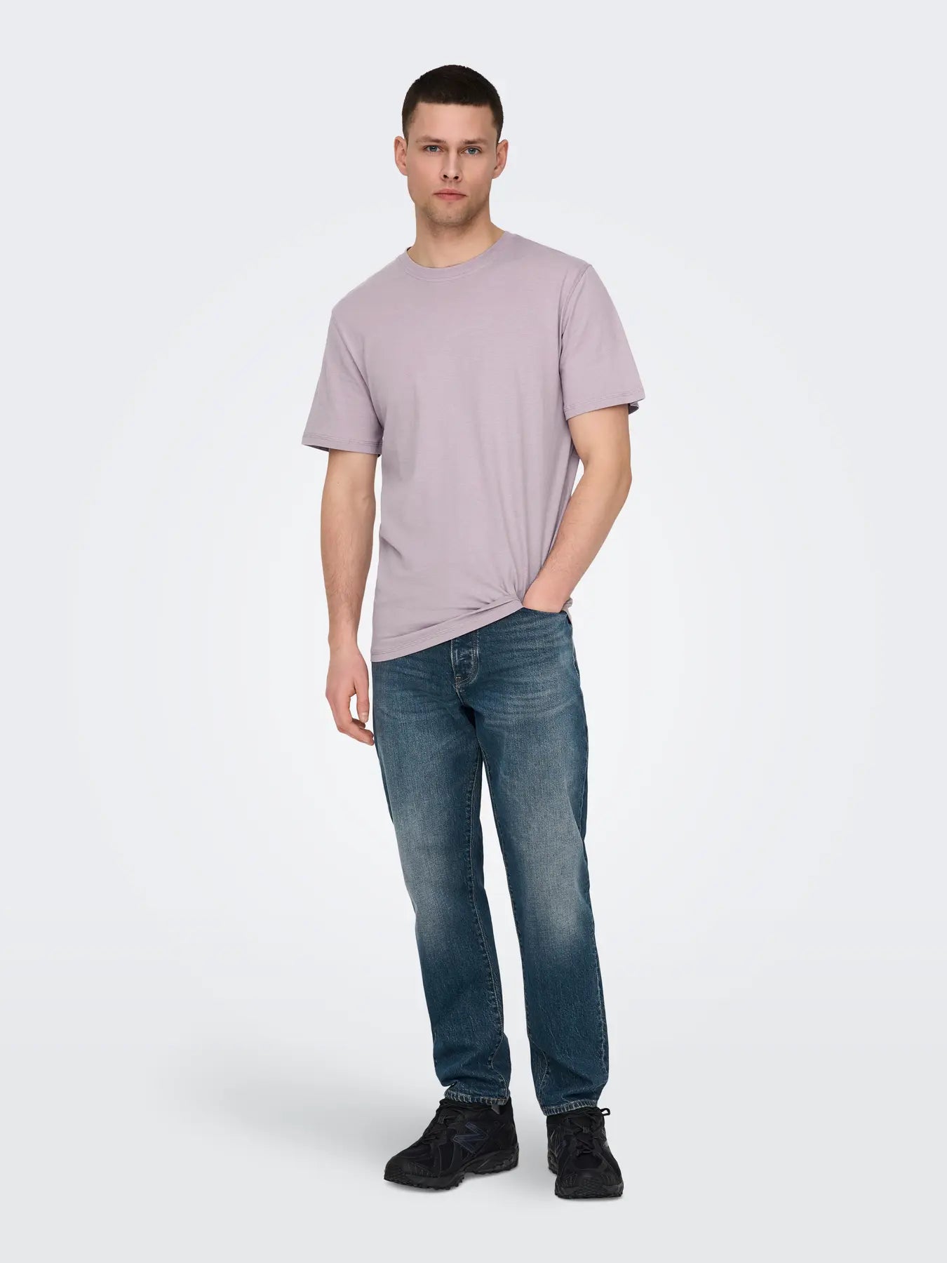 Only and Sons miesten T-paita Onsmax Life Ss Stitch Tee Noos, Nirvana