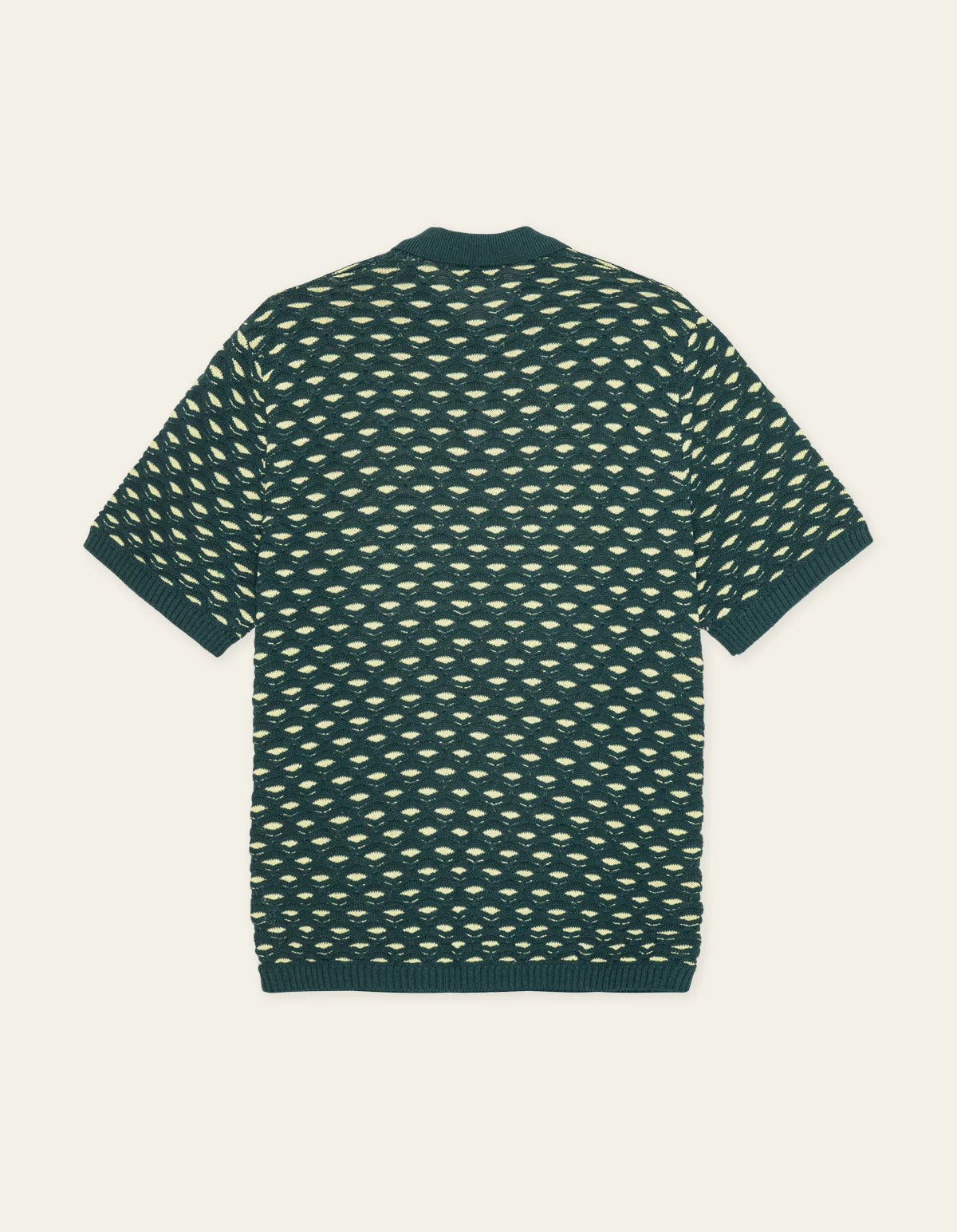 Les Deux miesten paita Esmay Shell Knitted Polo, vihreä