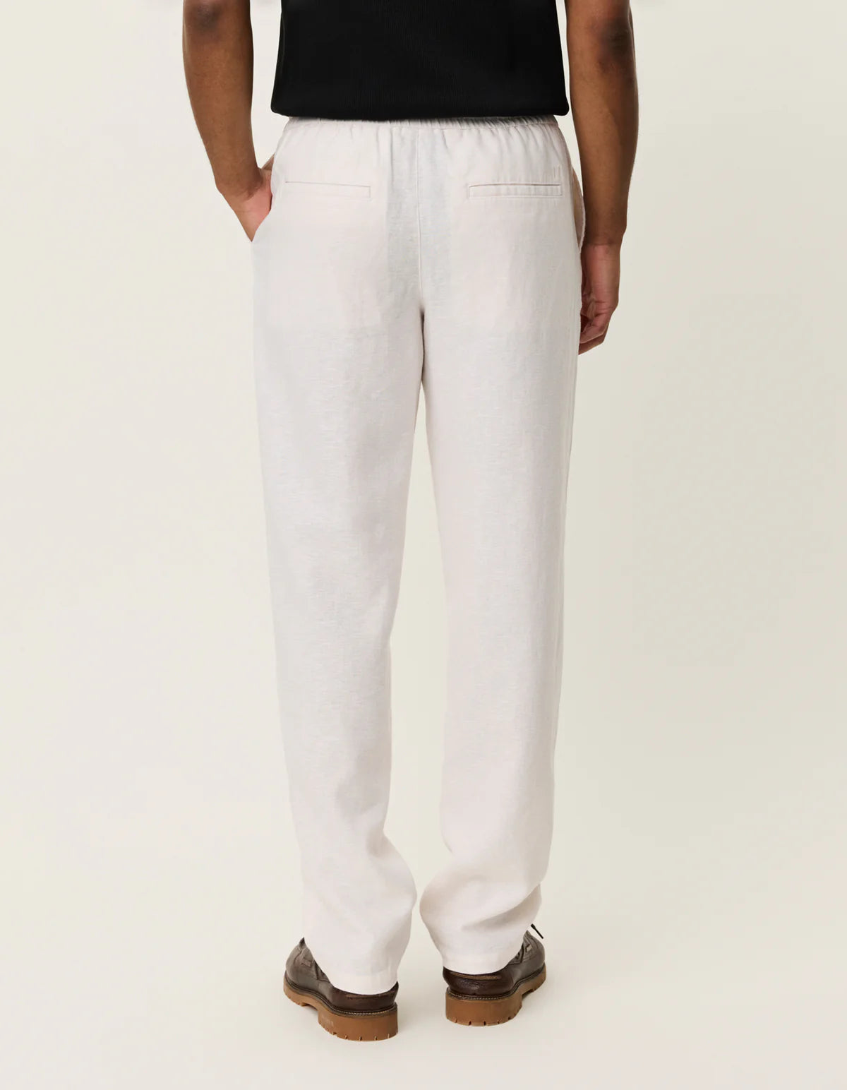 Les Deux miesten housut Patrick Linen Pants, valkoinen