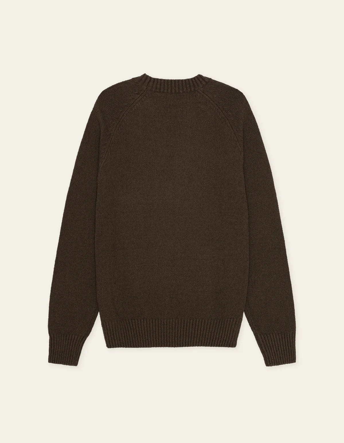 Les Deux miesten neulepusero Brad Roundneck Knit, tummanruskea