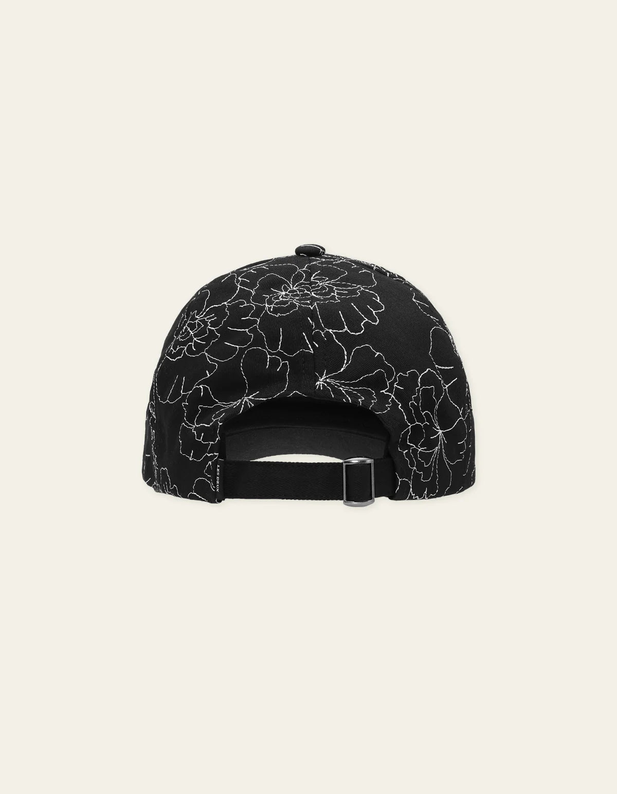 Les Deux lippis Flower Aoe Dad Cap, musta kuosi