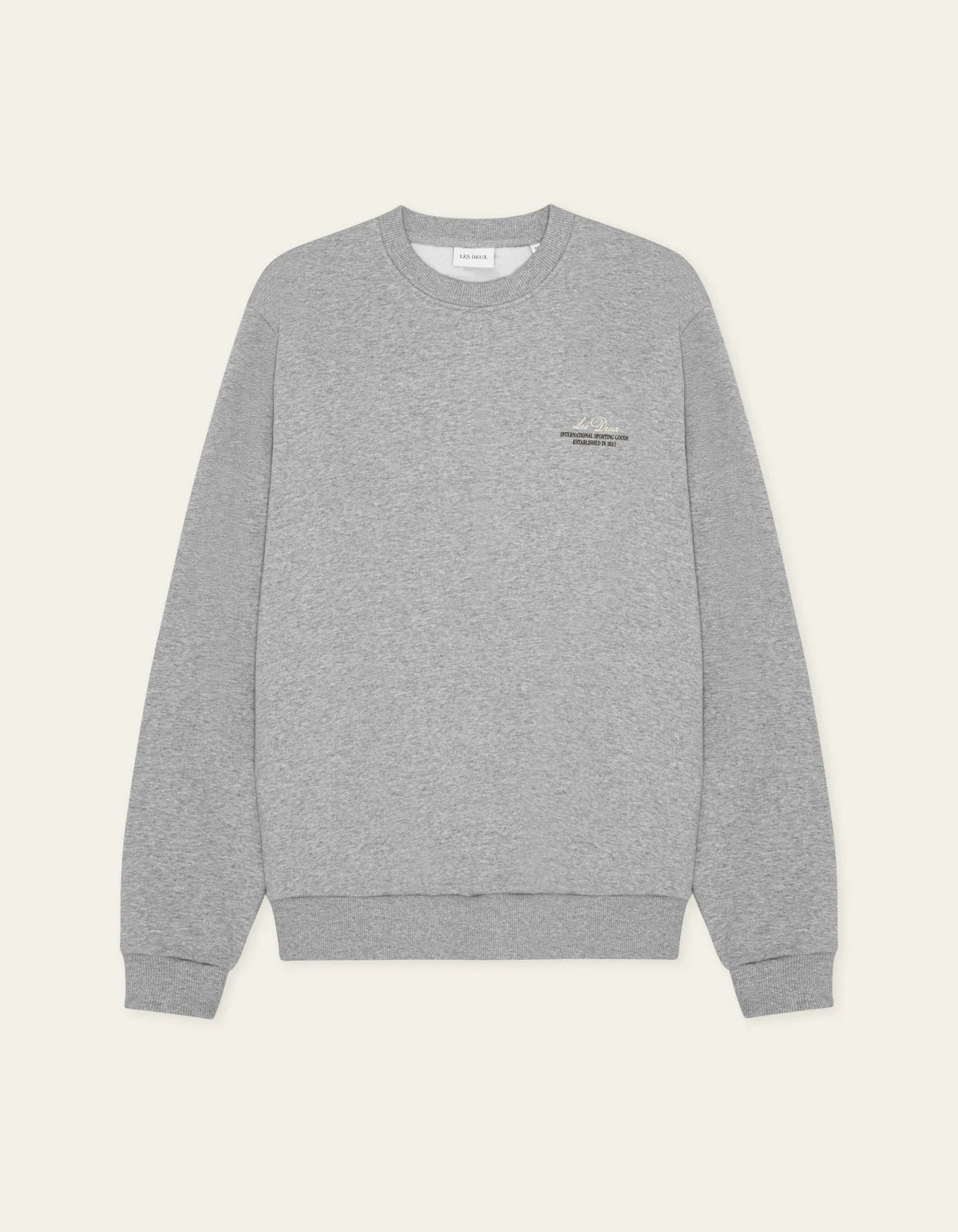 Les Deux miesten collegepaita Ben Globe Sweatshirt, vaaleanharmaa