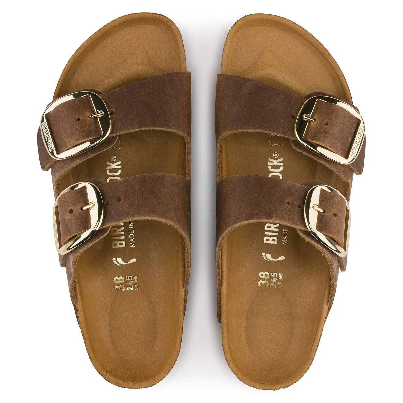 Birkenstock unisex sandaalit Arizona Big Buckle, konjakinruskea