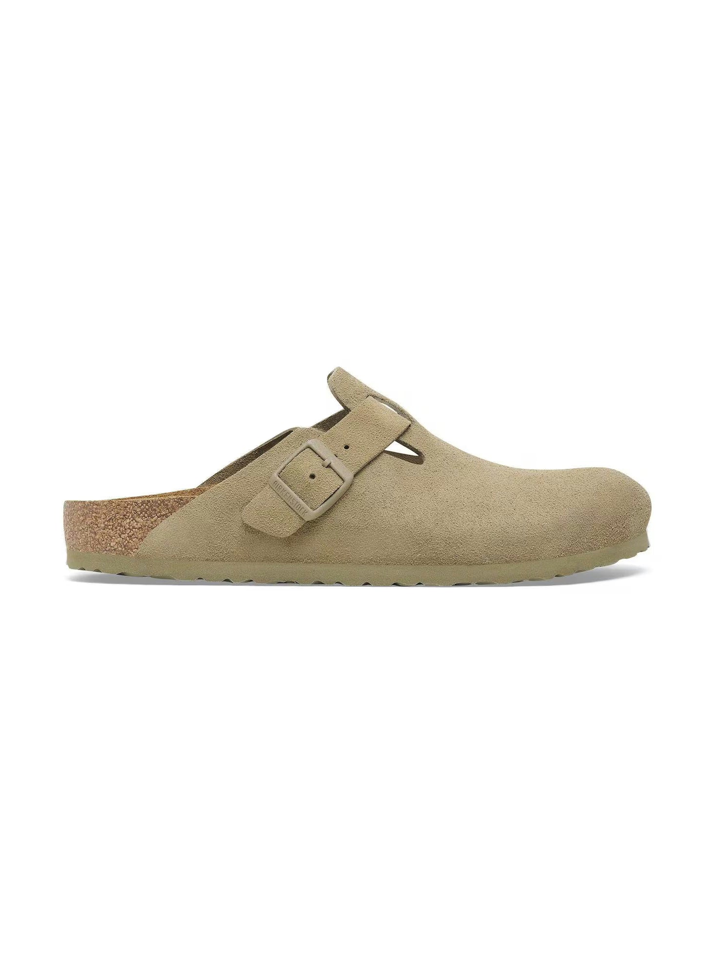 Birkenstock unisex pistokkaat Boston Regular Suede Faded Khaki, tumma kameli