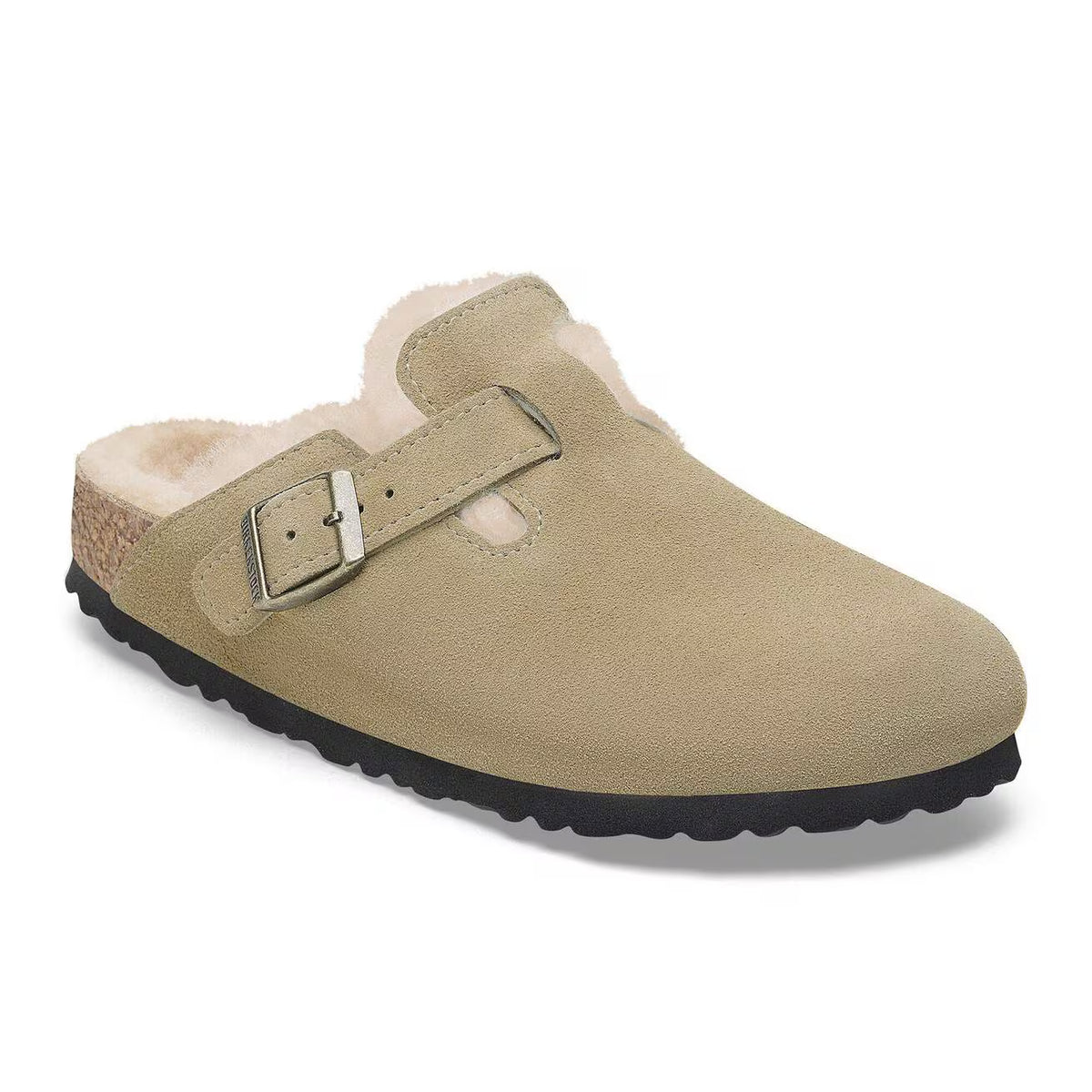 Birkenstock naisten kengät Boston Shearling Narrow, harmaanruskea