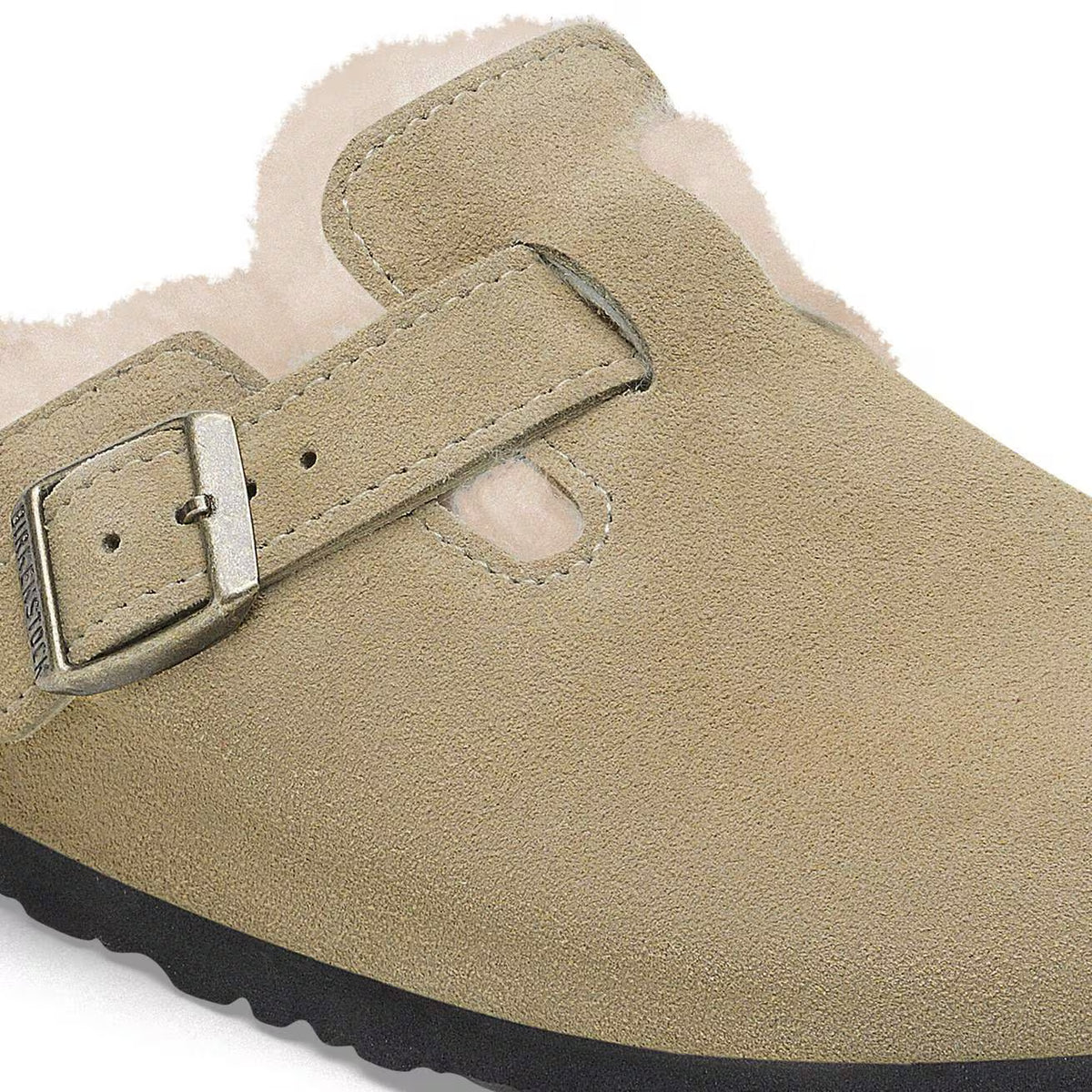 Birkenstock naisten kengät Boston Shearling Narrow, harmaanruskea