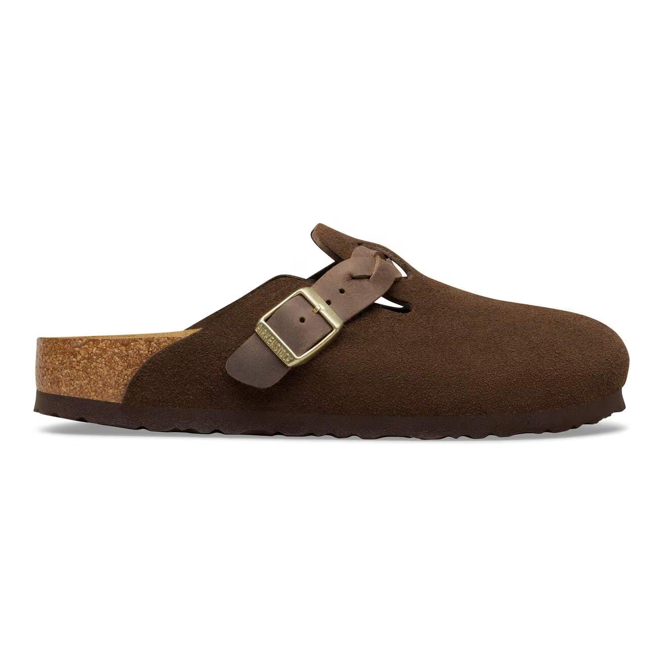 Birkenstock unisex pistokkaat Boston Narrow Suede Leather, Tummanruskea