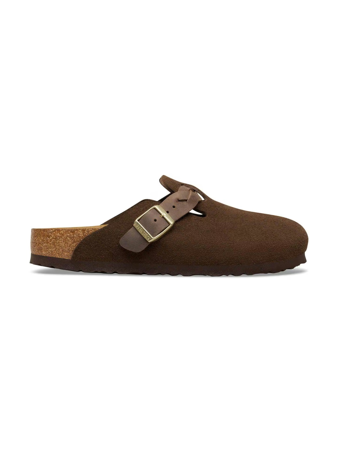 Birkenstock unisex pistokkaat Boston Narrow Suede Leather, Tummanruskea