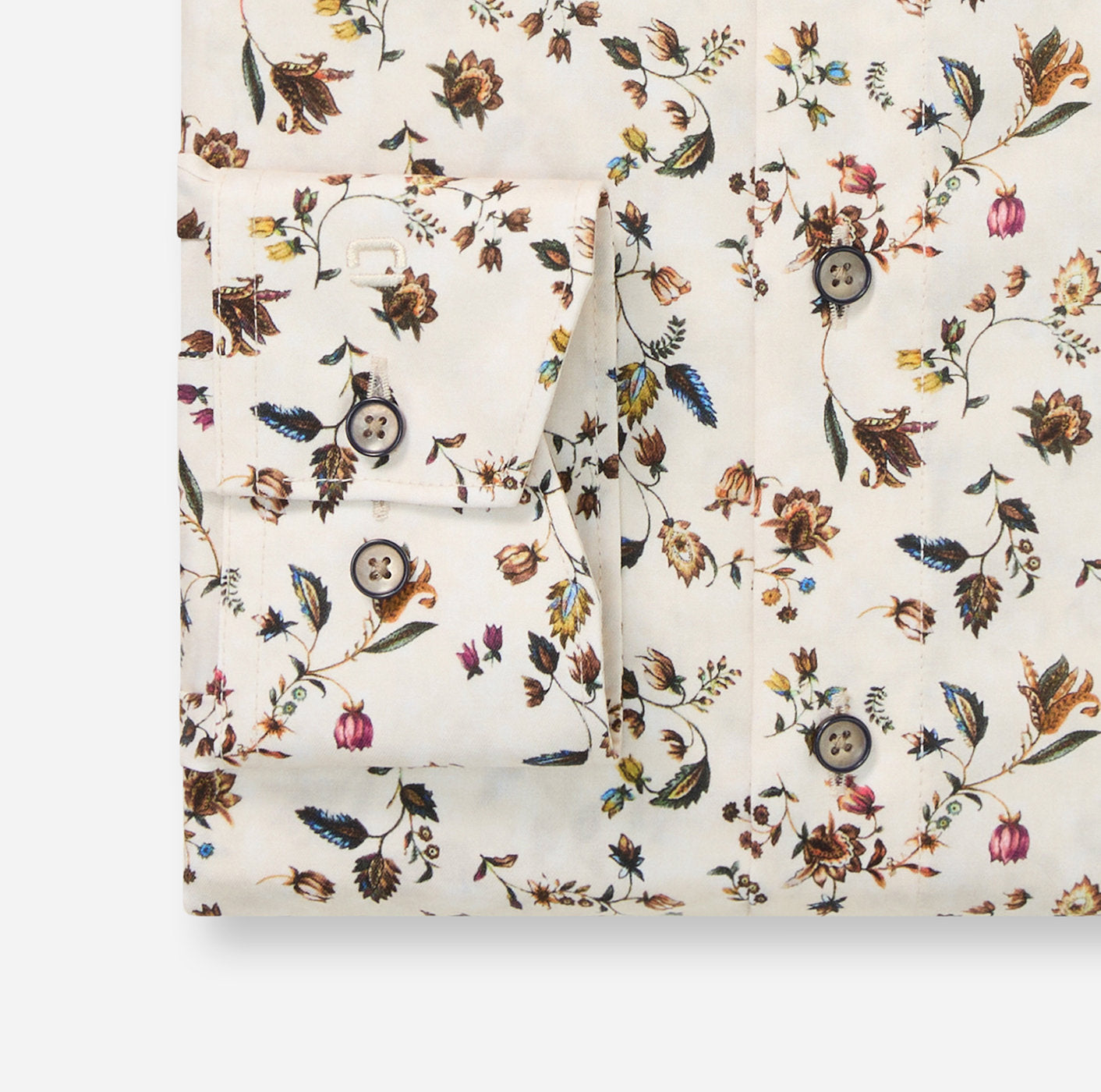 Olymp miesten kauluspaita Luxor Modern Fit, ruskea kuosillinen