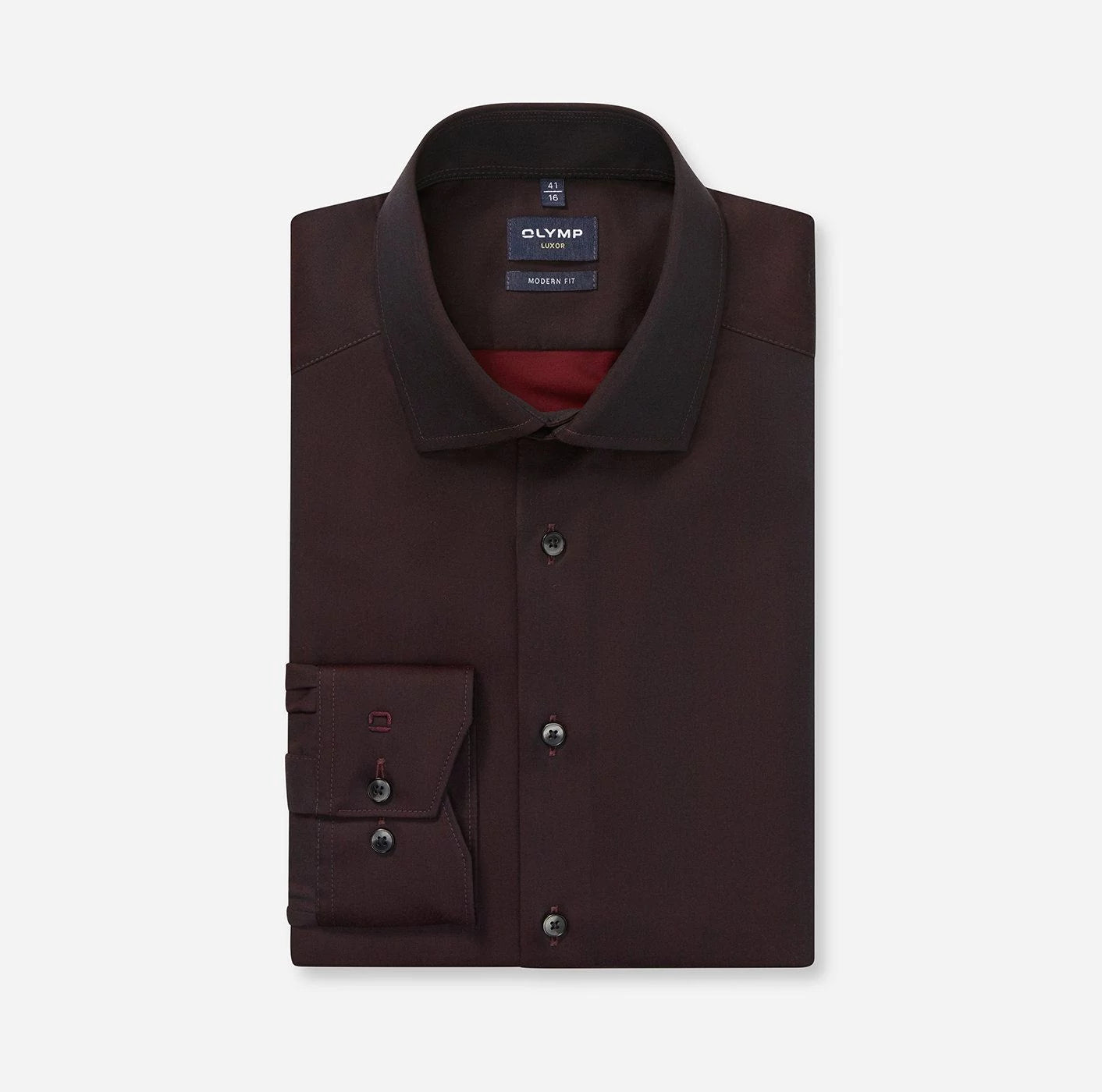 042 LUXOR MODERN FIT SATIN VIININPUNAINEN