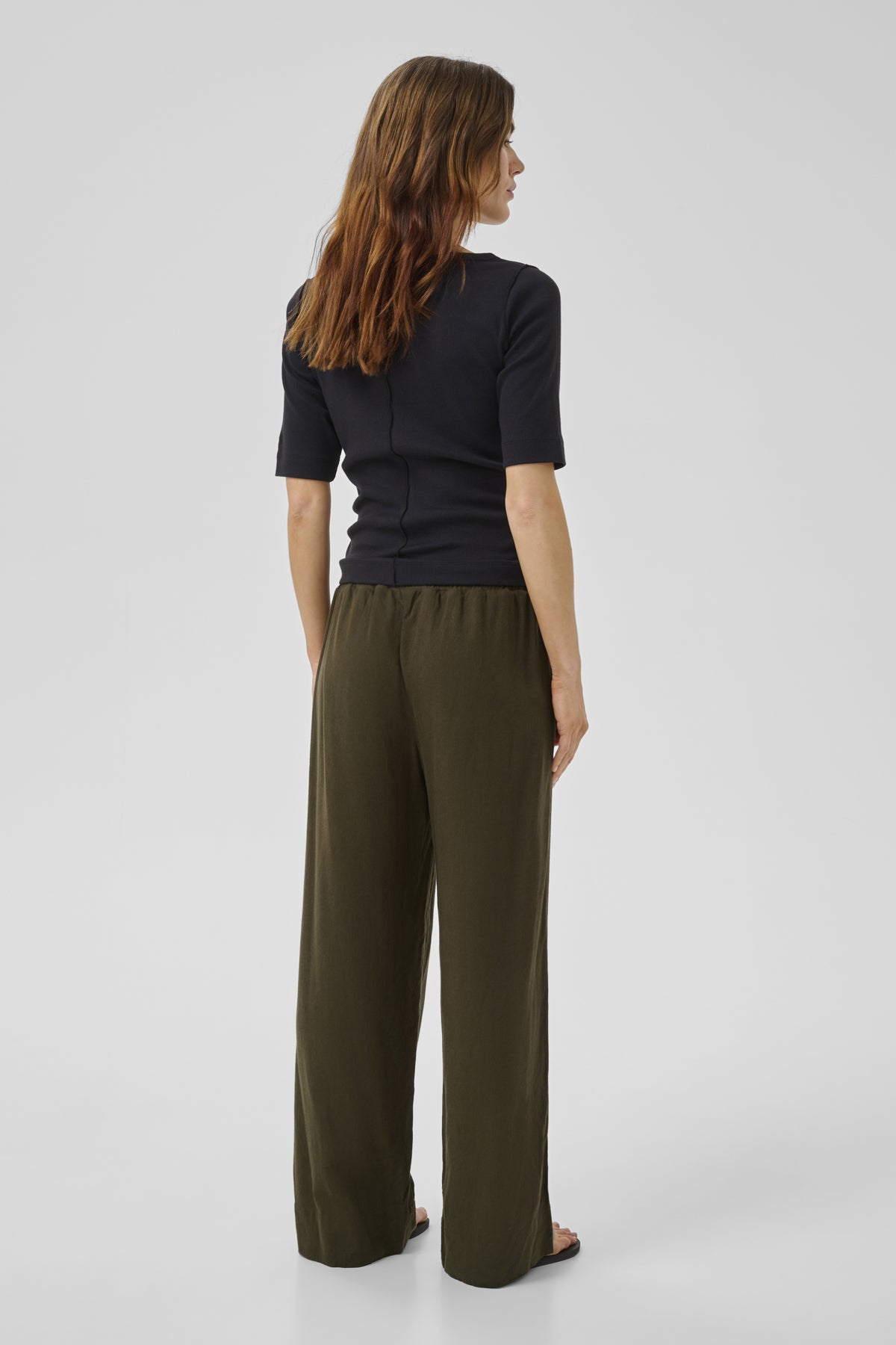 My Essential Wardrobe naisten suorat housut Dias Pant, tummanvihreä