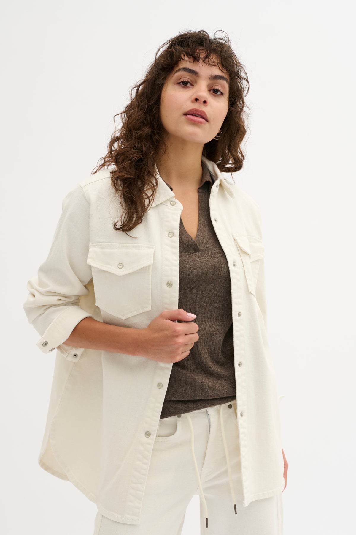 My Essential Wardrobe naisten farkkupaita DagmarMW 157 Shirt, luonnonvalkoinen