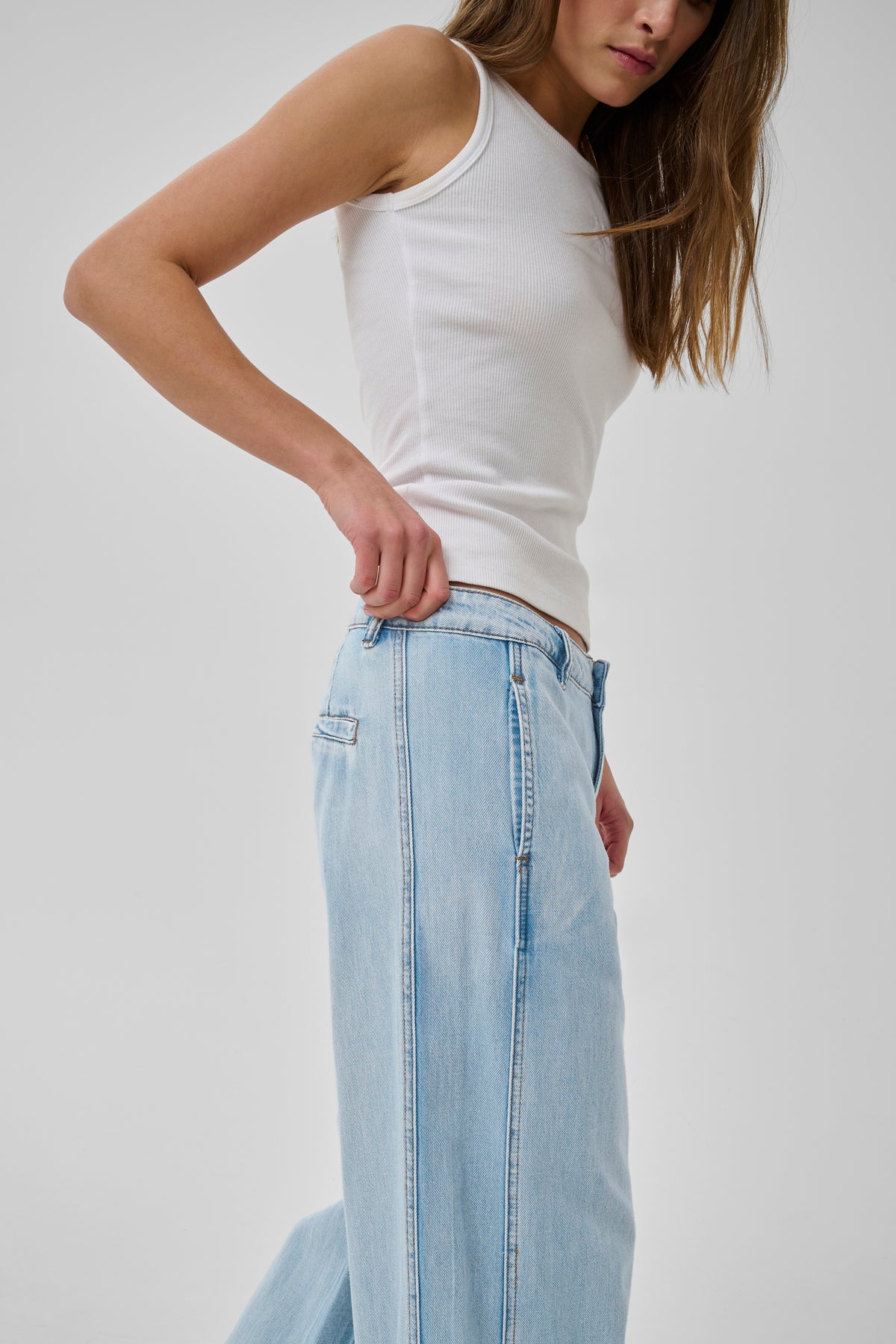 My Essential Wardrobe naisten farkut HilmaMW 171 X-Wide Pant, vaaleansininen