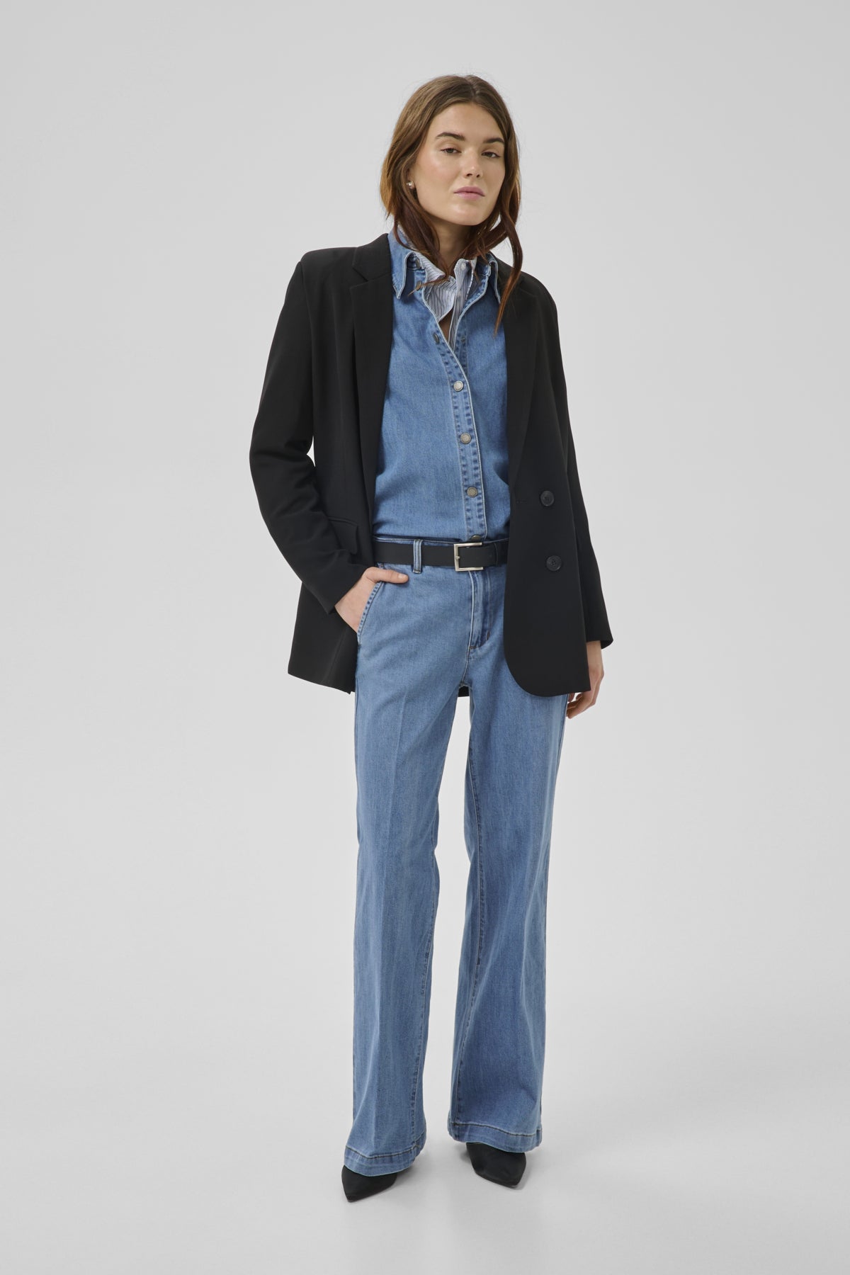 My Essential Wardrobe naisten farkut 30 The Lara 115 Pant, sininen