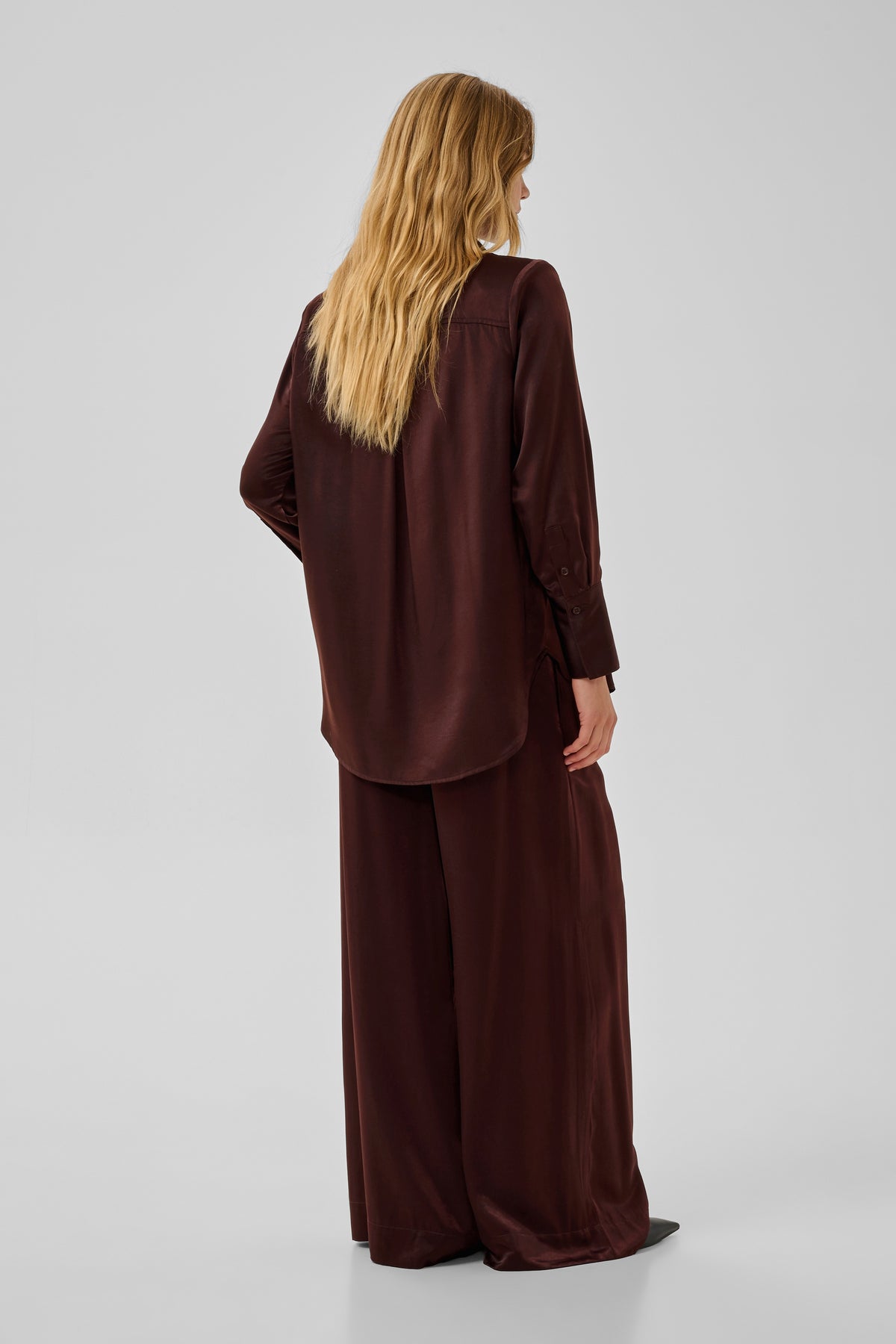 My Essential Wardrobe naisten housut MWEstelle Wide pant, Chocolate Plum