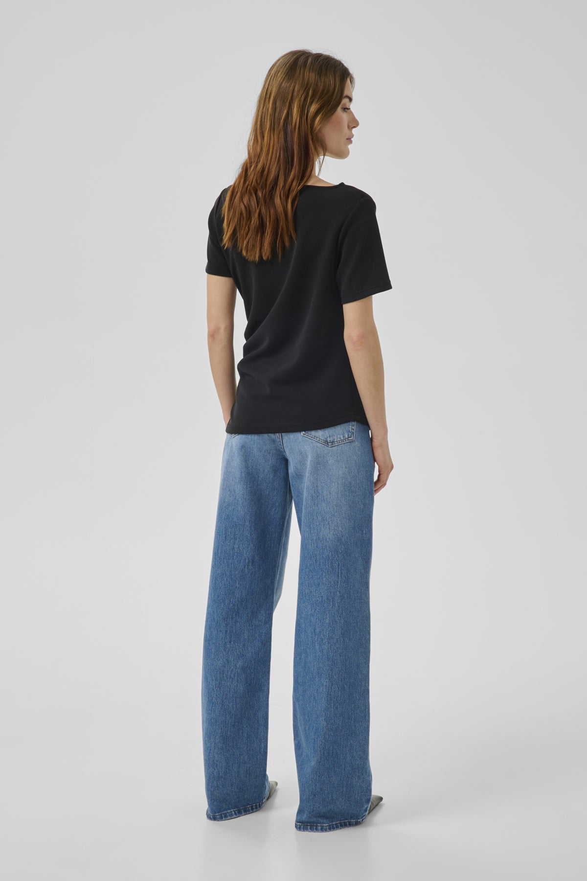My Essential Wardrobe naisten t-paita MWHelle Asymmetric Tee, musta