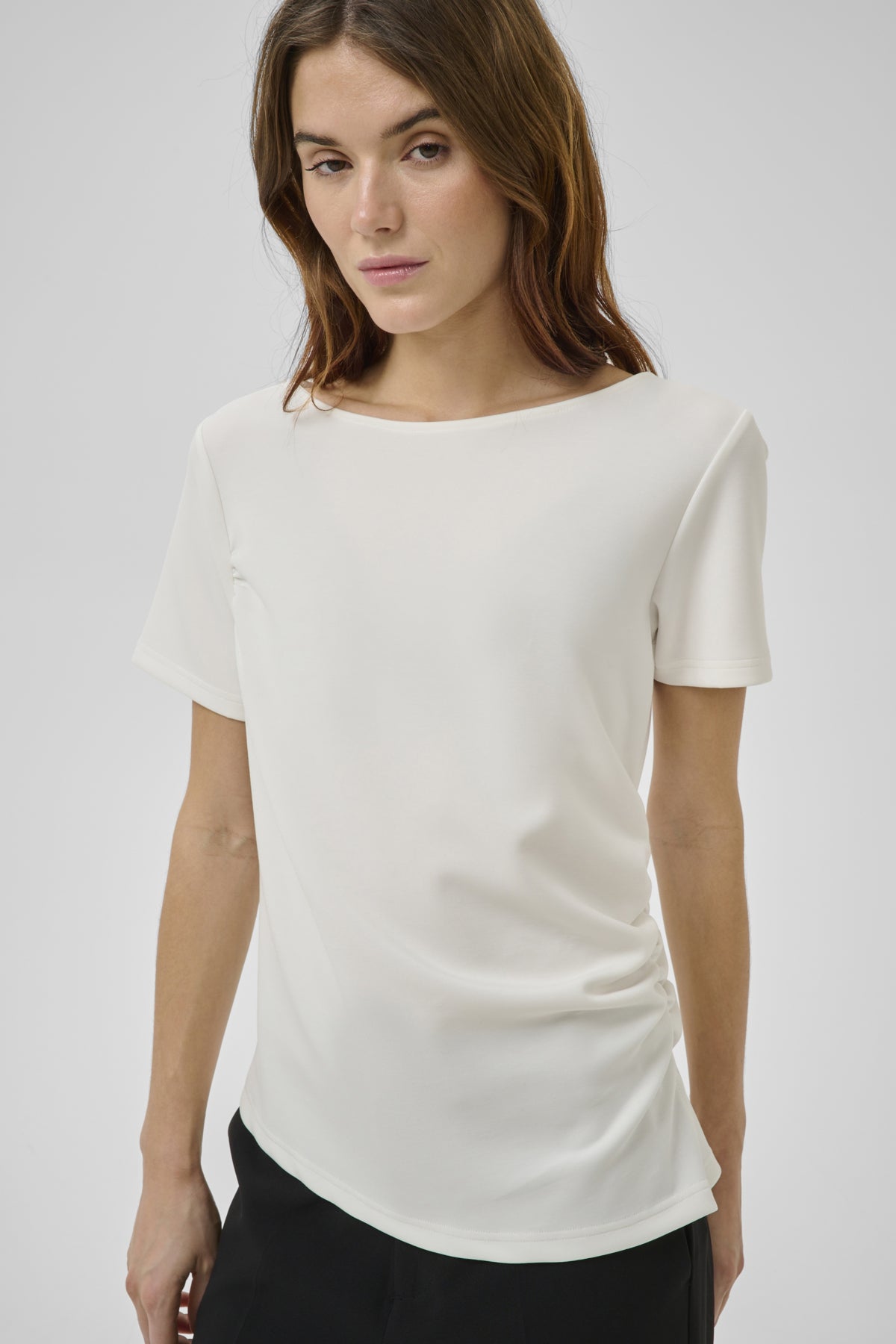 My Essential Wardrobe naisten t-paita MWHelle Asymmetric Tee, valkoinen