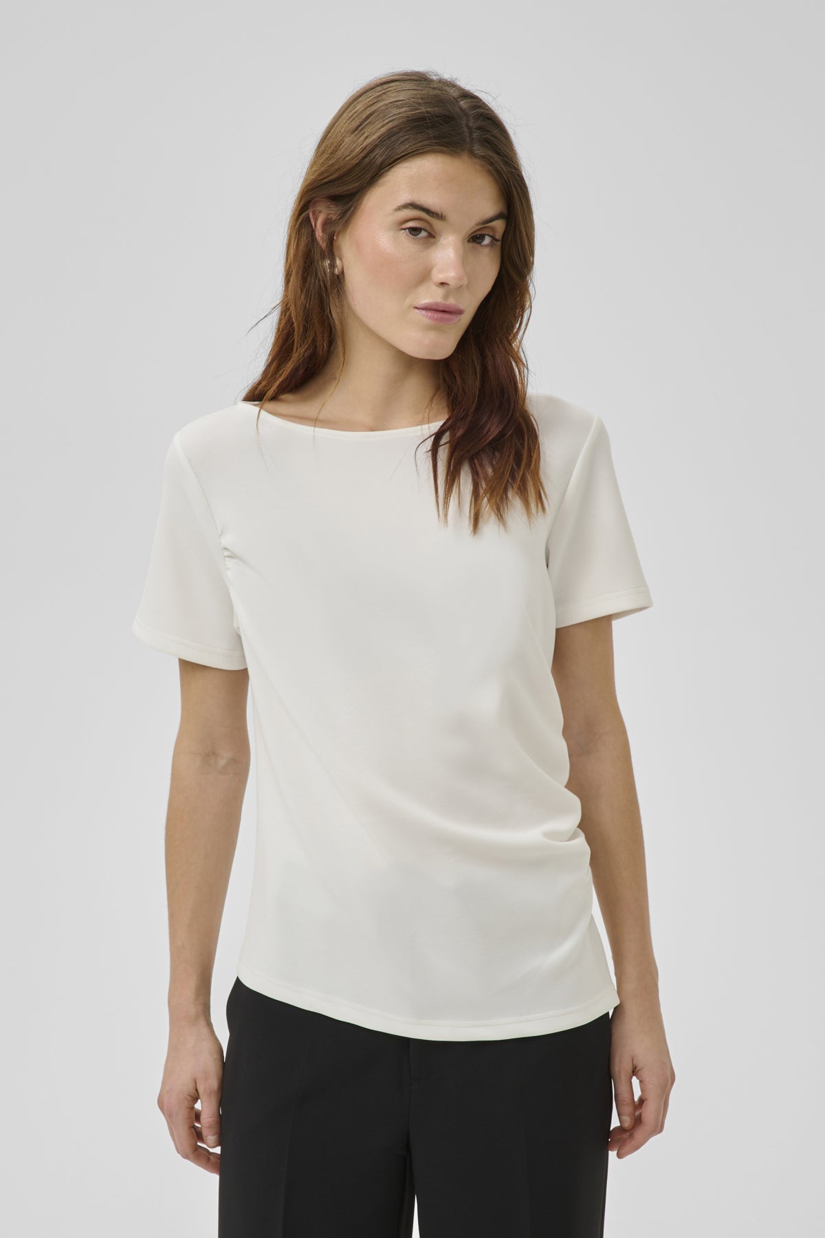My Essential Wardrobe naisten t-paita MWHelle Asymmetric Tee, valkoinen