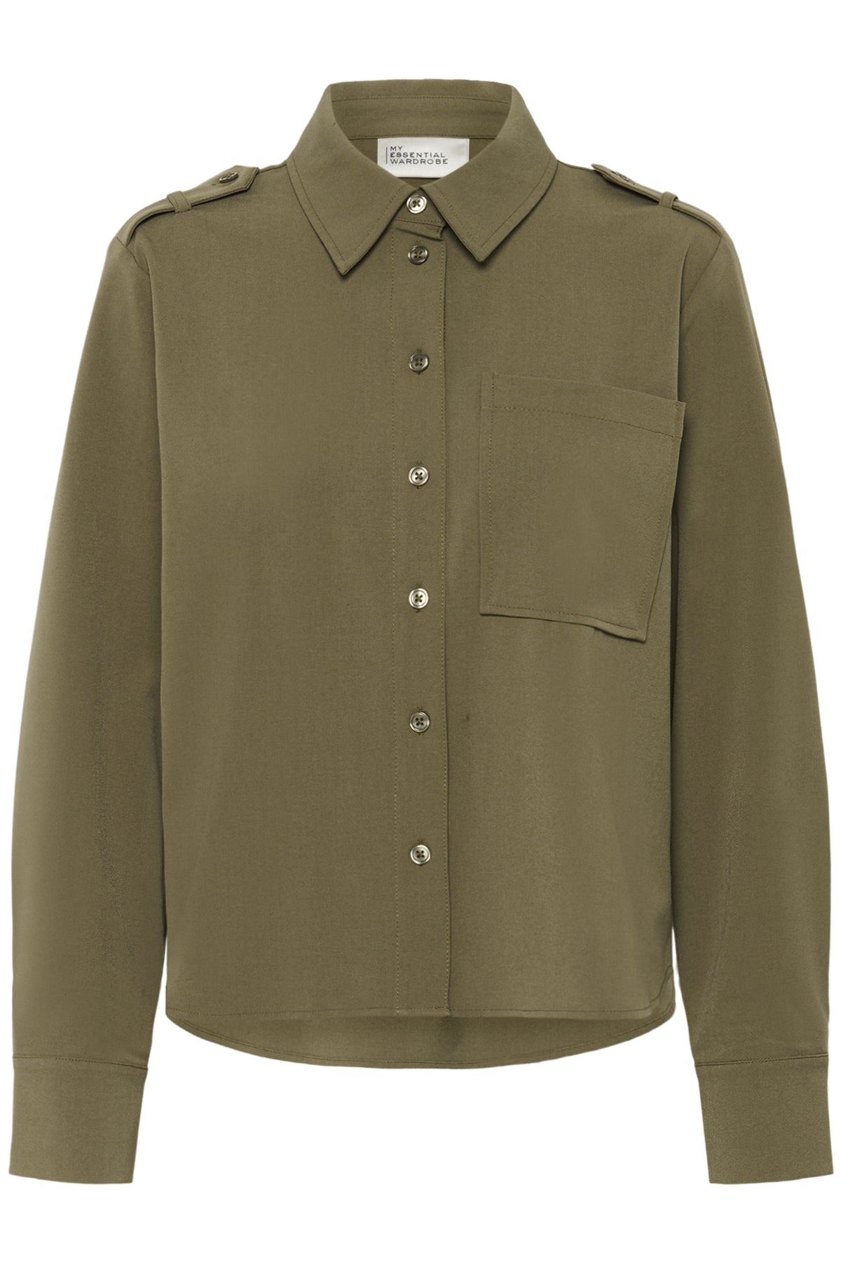 My Essential Wardrobe naisten paitapusero Hace Short Shirt, tummanvihreä