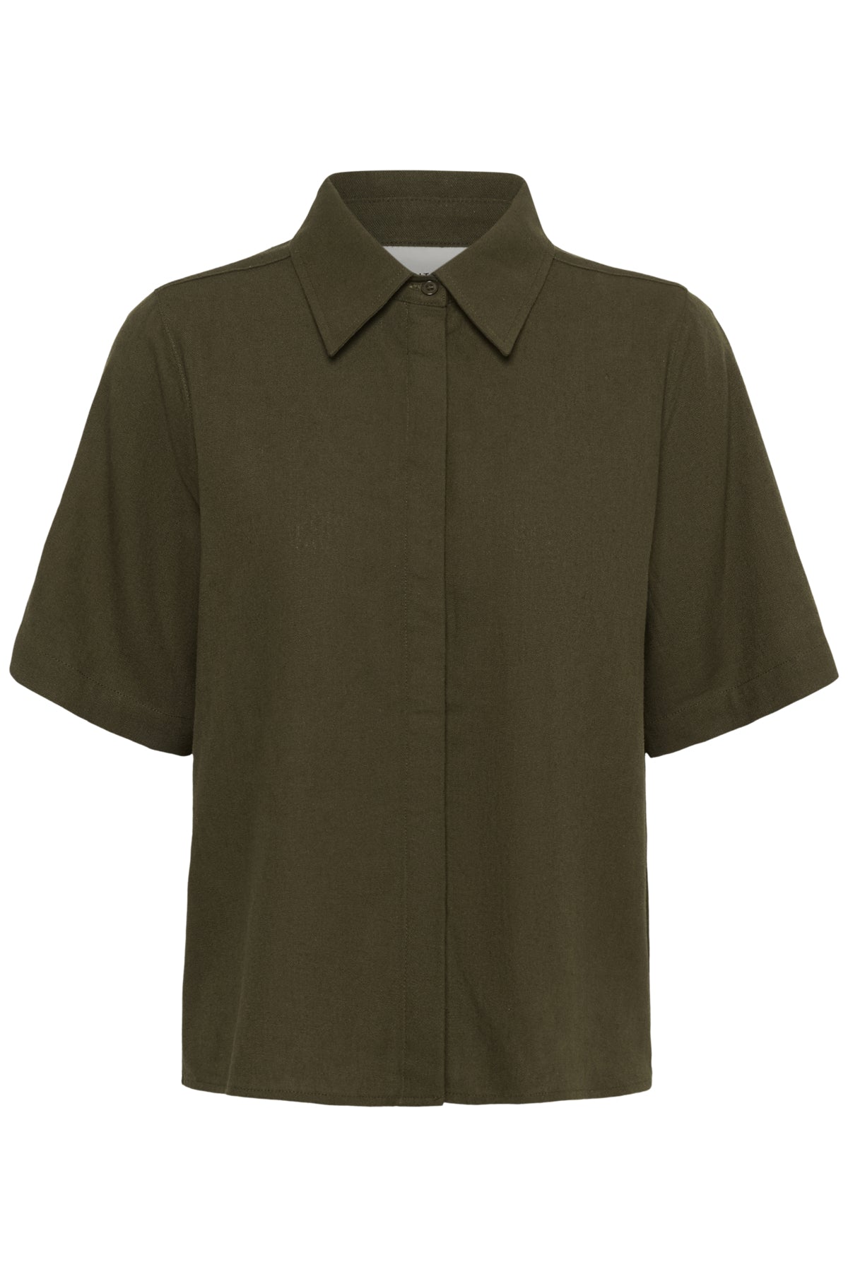 My Essential Wardrobe naisten paitapusero The Boxy Shirt, tummanvihreä