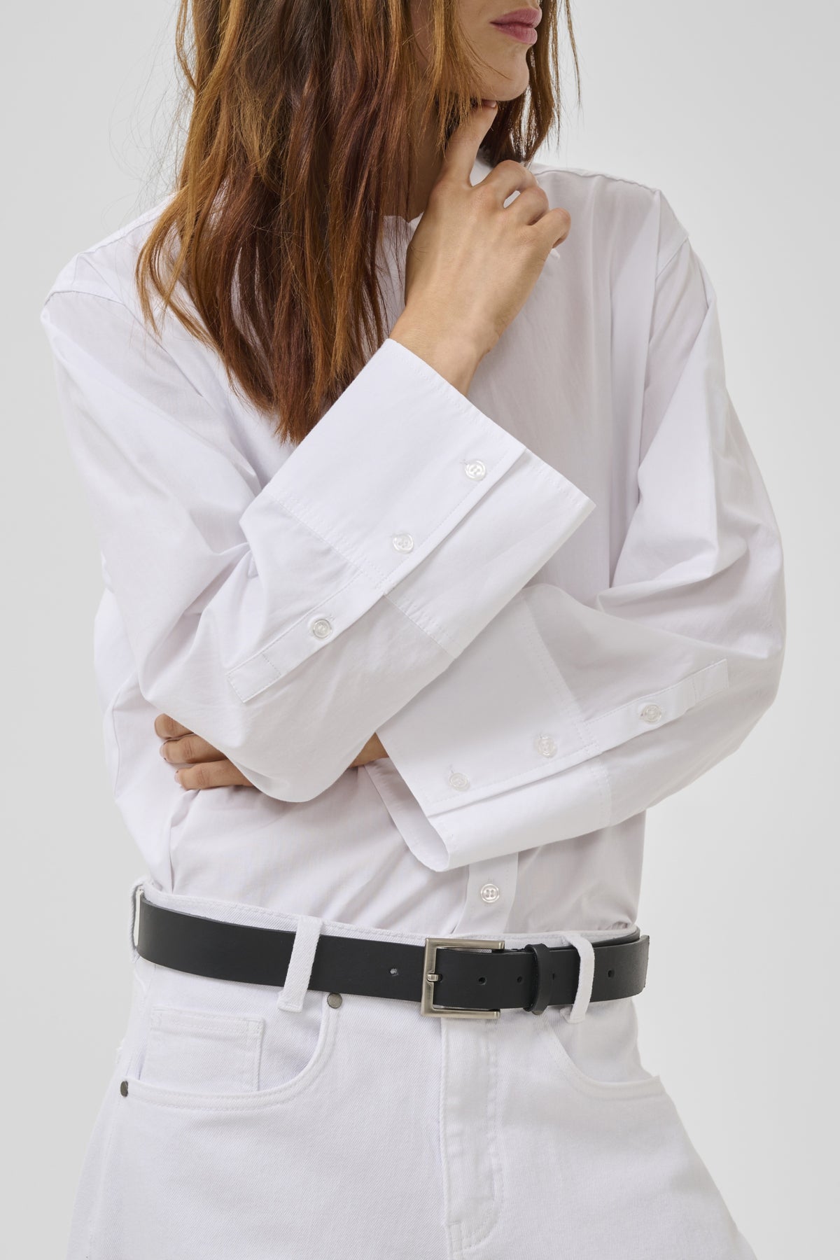 My Essential Wardrobe naisten paitapusero Sunna Boxy Shirt, valkoinen