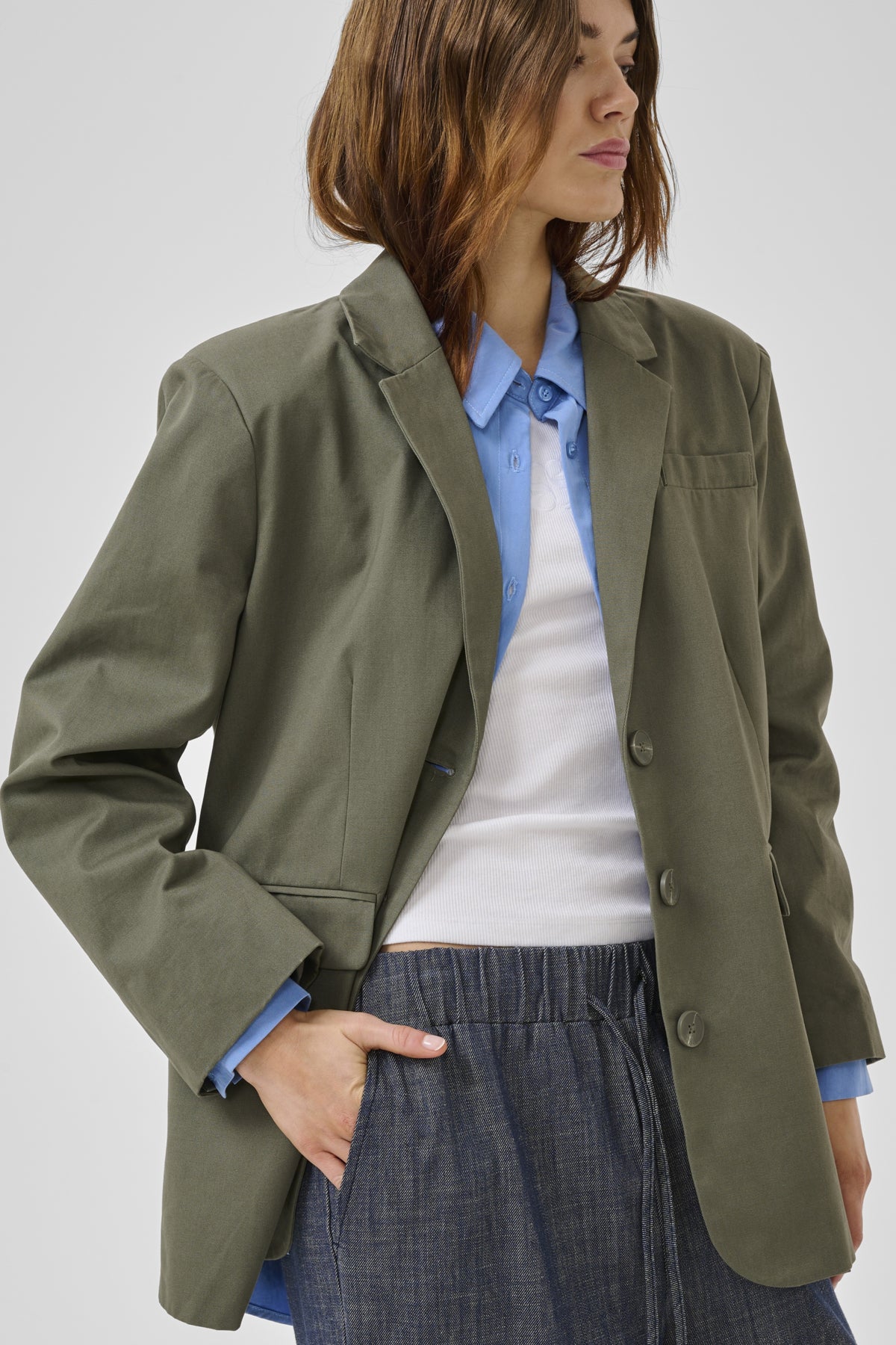 My Essential Wardrobe naisten housut Dazzie Dias Pant, tummansininen