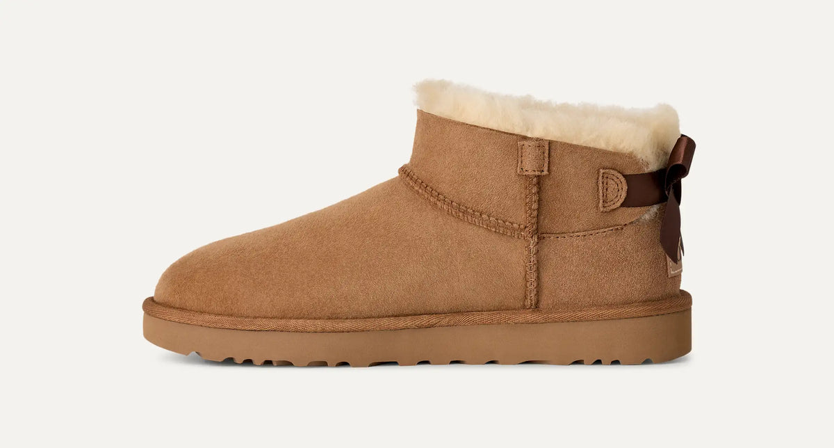 UGG naisten kengät Ultra Mini Bailey Bow Boot, Chestnut