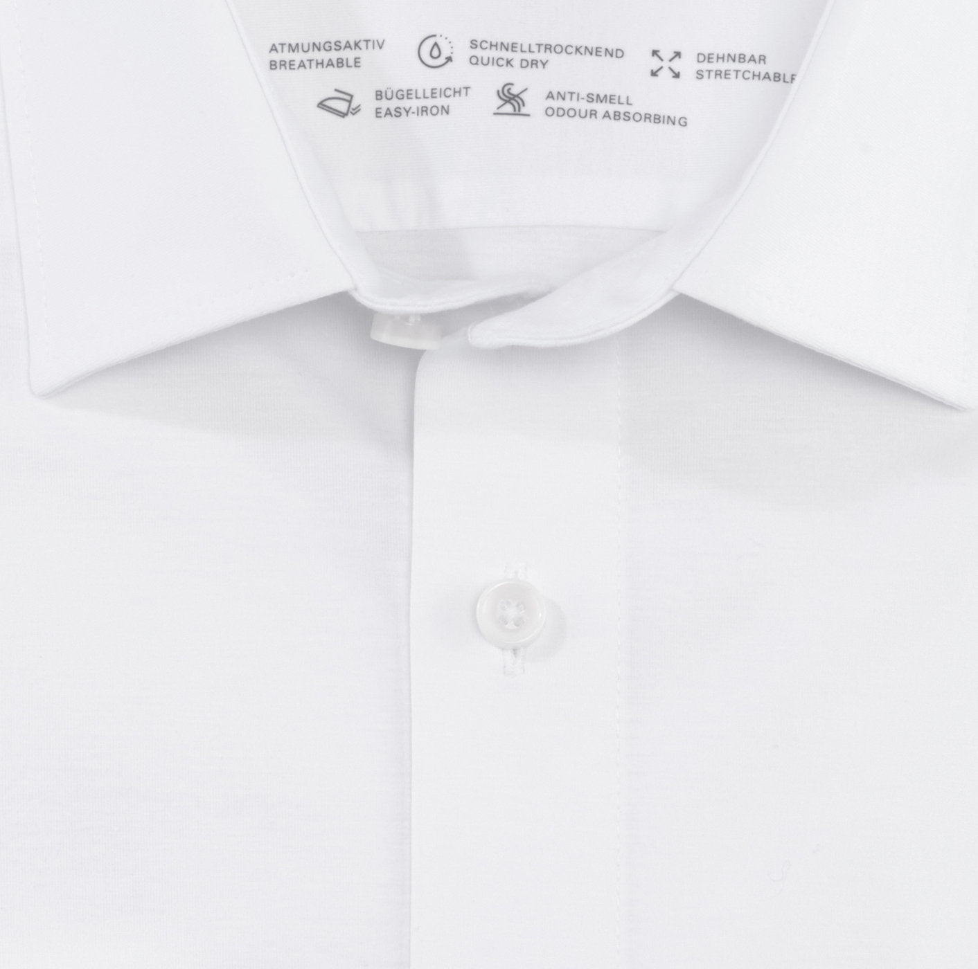 Olymp kauluspaita 24/7 Luxor Modern Fit Jersey, valkoinen