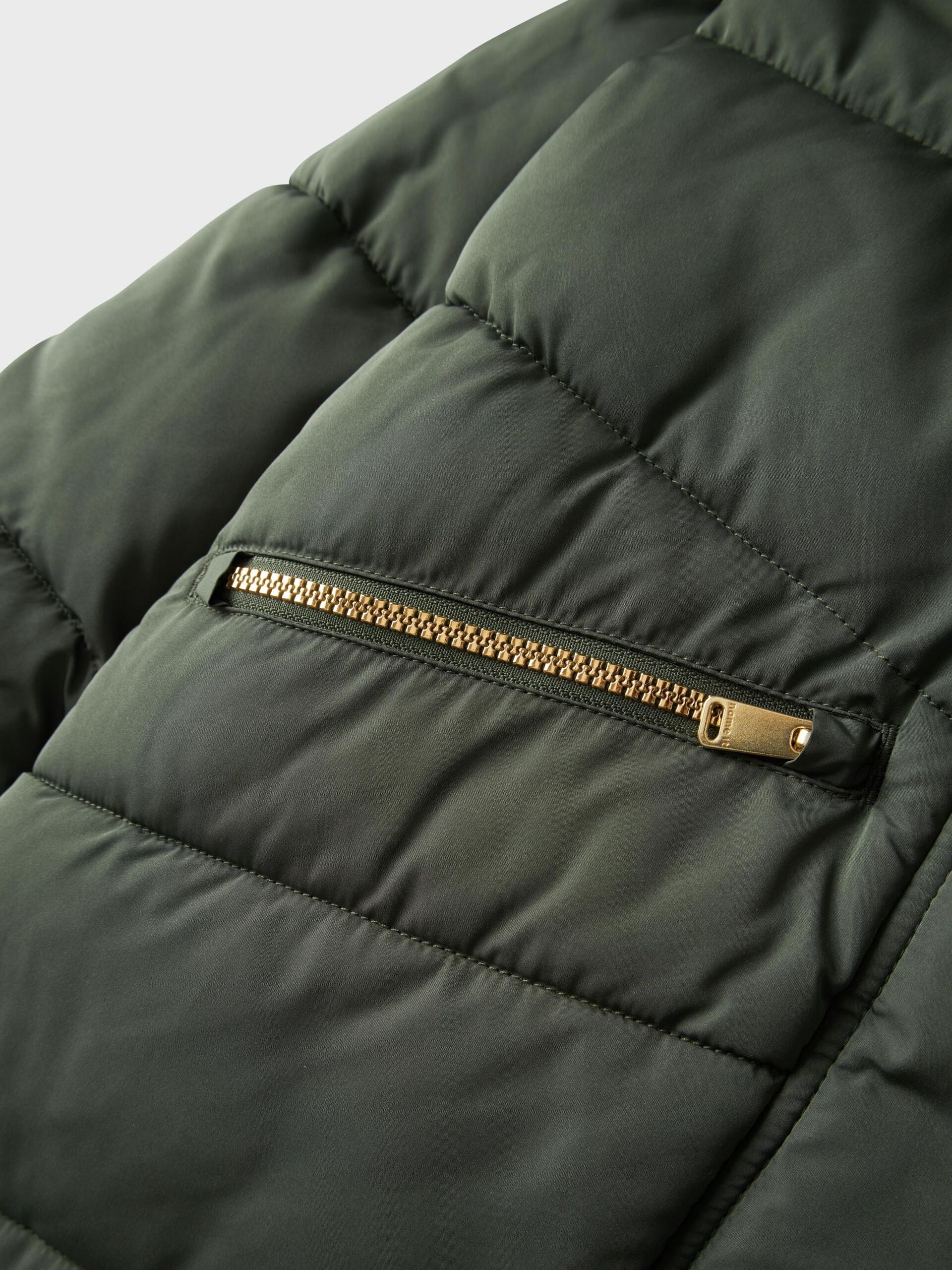 Name It lasten toppatakki NKFMEMO JACKET LONG, tummanvihreä