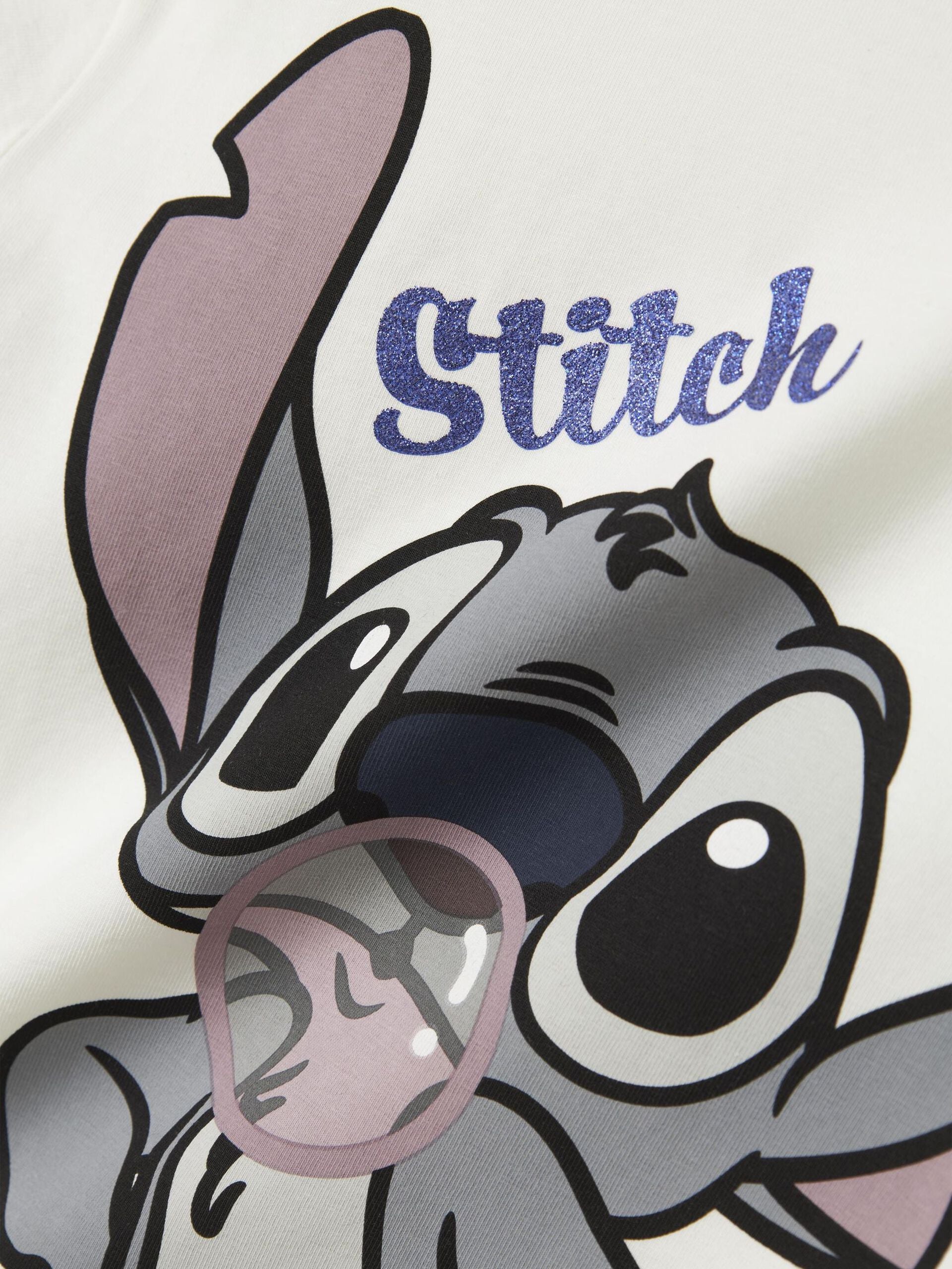 Name It lasten t-paita NKFAKUN STITCH REG TOP NOOS, luonnovalkoinen