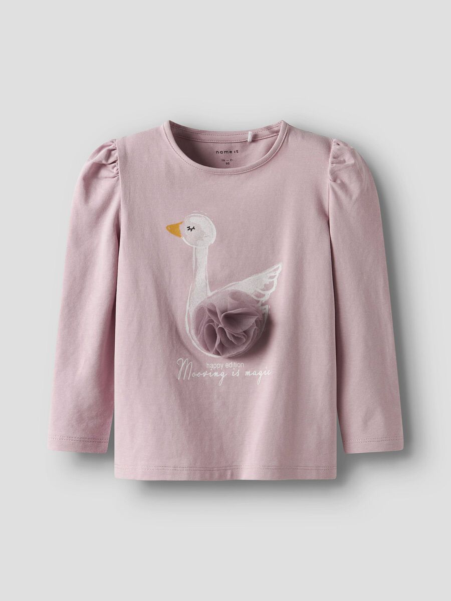 Name it lasten paita NMFSWANA LS TOP, vaaleanpunainen