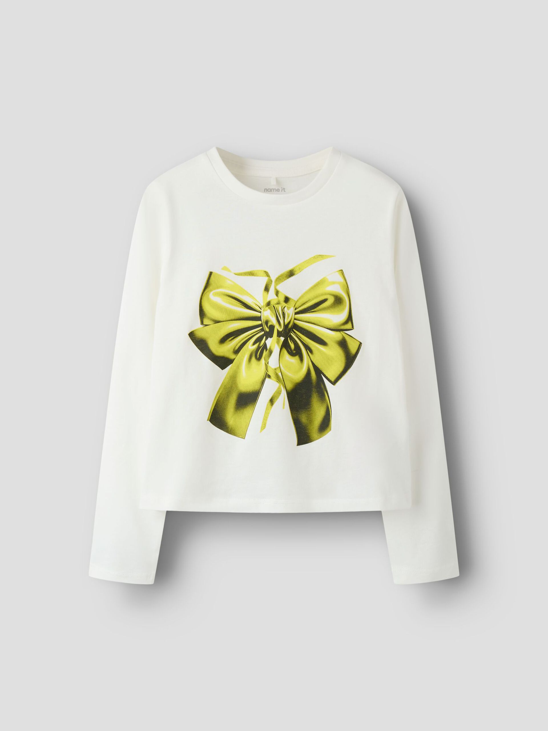 Name It lasten pitkähihainen paita NKFTHELMAS LS SHORT TOP, luonnonvalkoinen