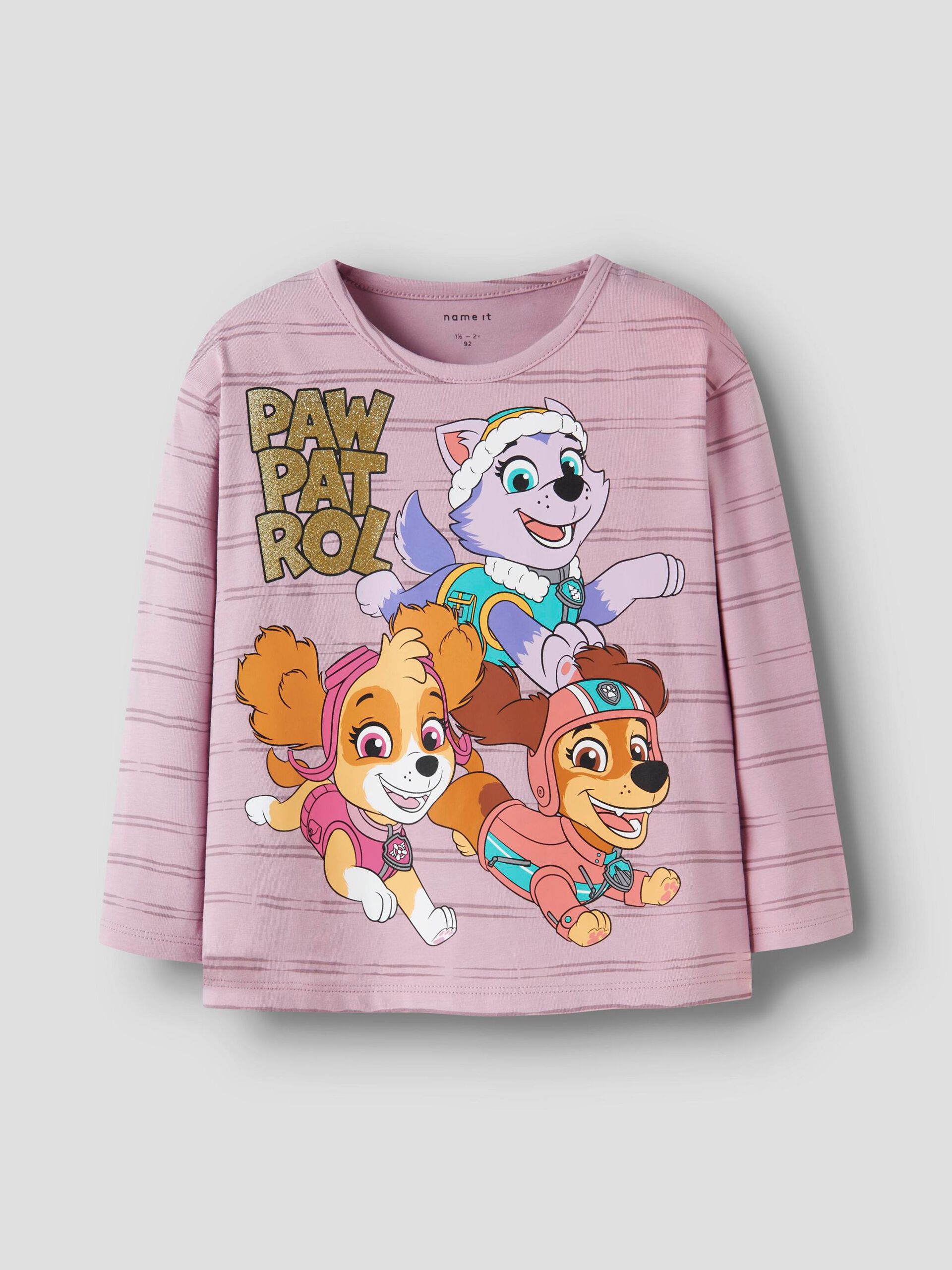 Name It lasten pitkähihainen paita NMFJANNET PAW LS NREG TOP, vaaleanpunainen