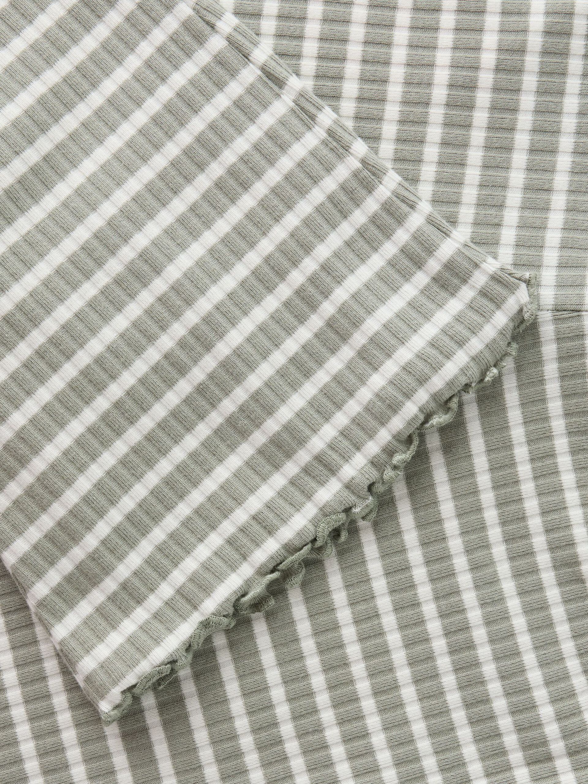 Name It lasten housut NKFVEMMA FLARE PANT, raidallinen vihreä