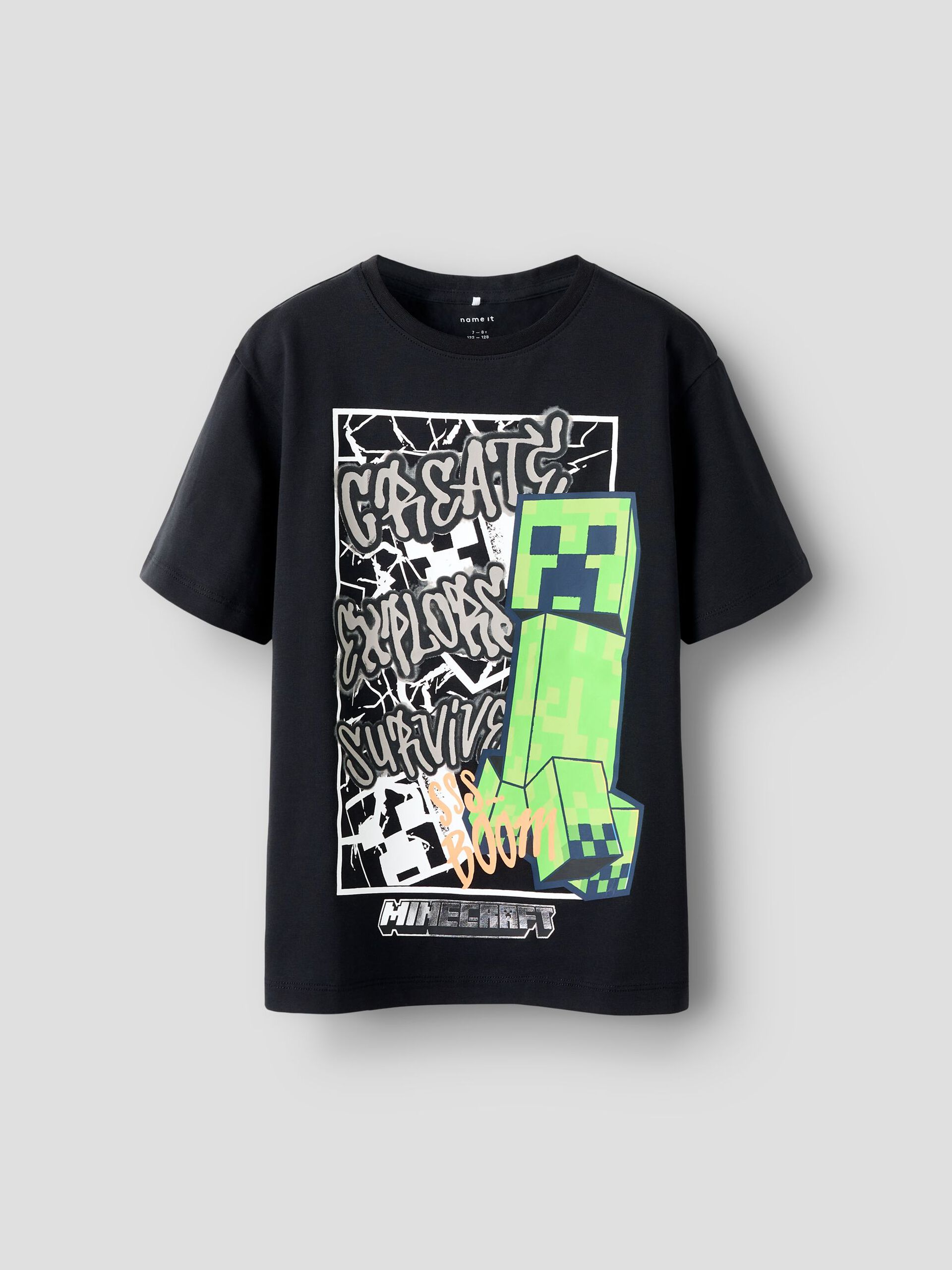 Name It lasten t-paita NKMMASE Minecraft SS NREG Top, musta