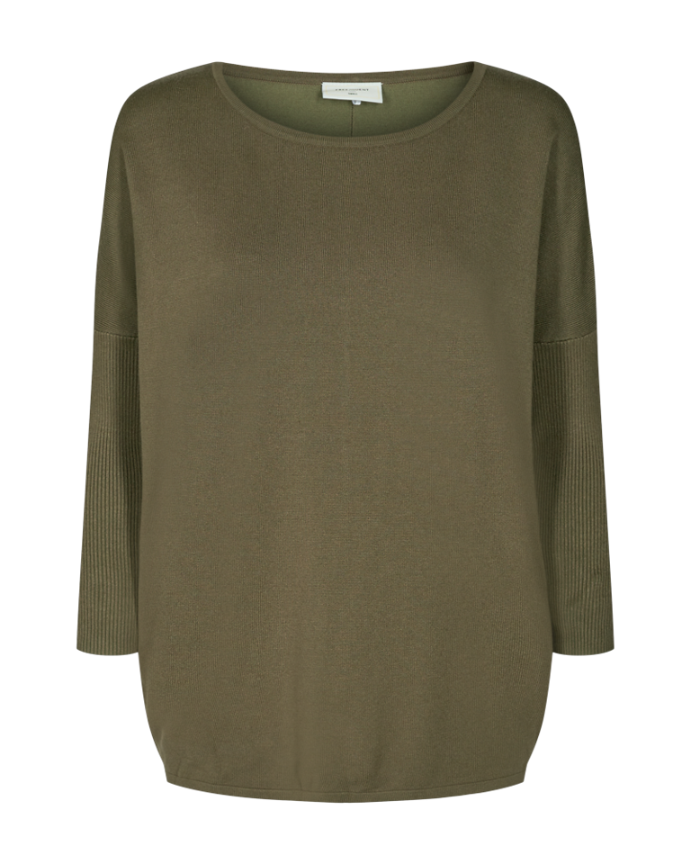 Freequent Naisten Neule, Jone Plain Khaki