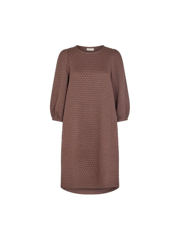 Freequent naisten mekko K-BUBBLE DRESS, tummanruskea