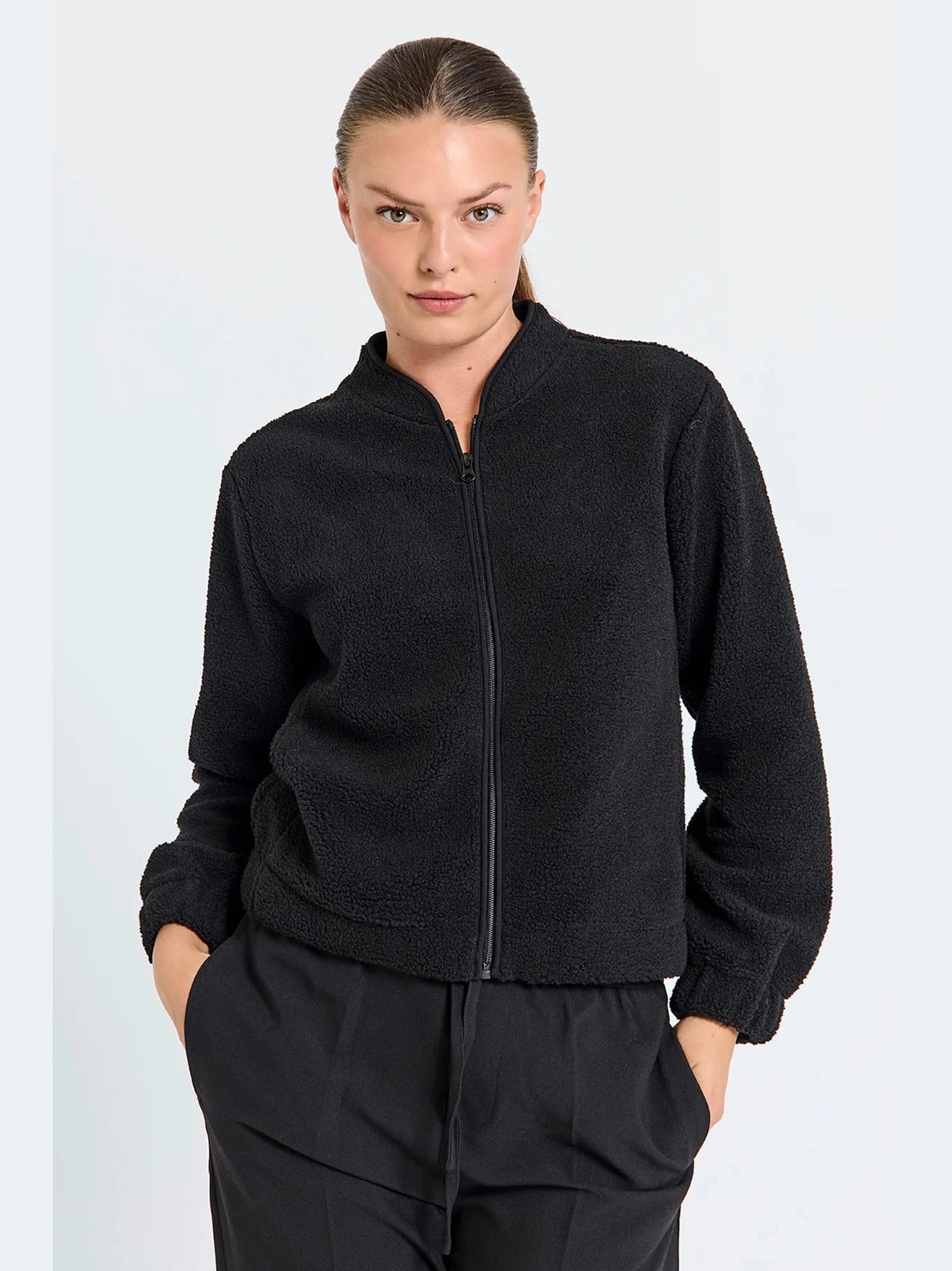 Freequent naisten takki K-TEDDY JACKET, musta