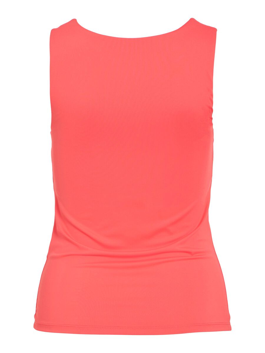 Vila naisten toppi Vikenza U-Neck S/L, Hibiscus