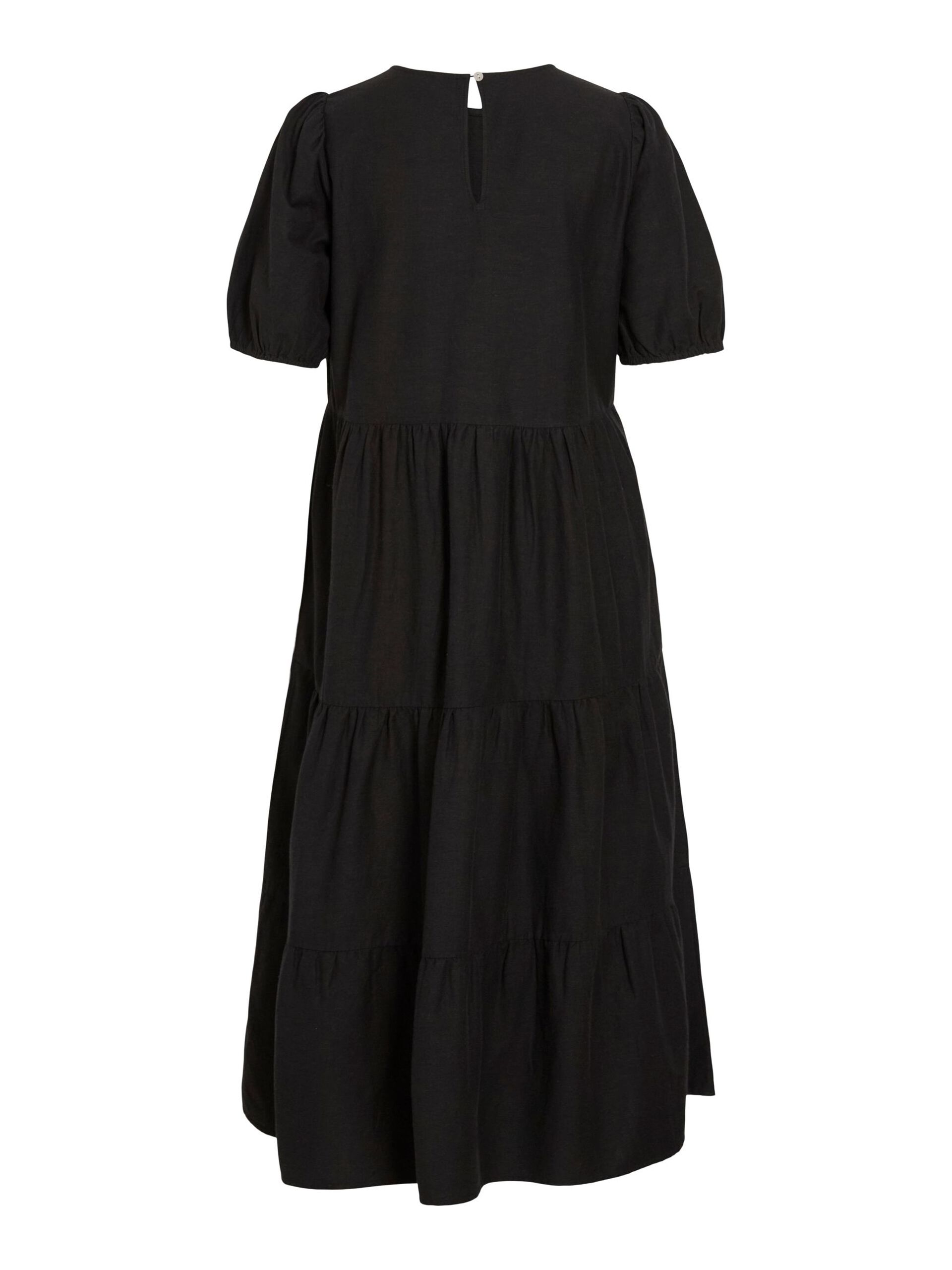 Vila mekko Viprisilla 2/4 O-Neck Midi Dress, Black Beauty