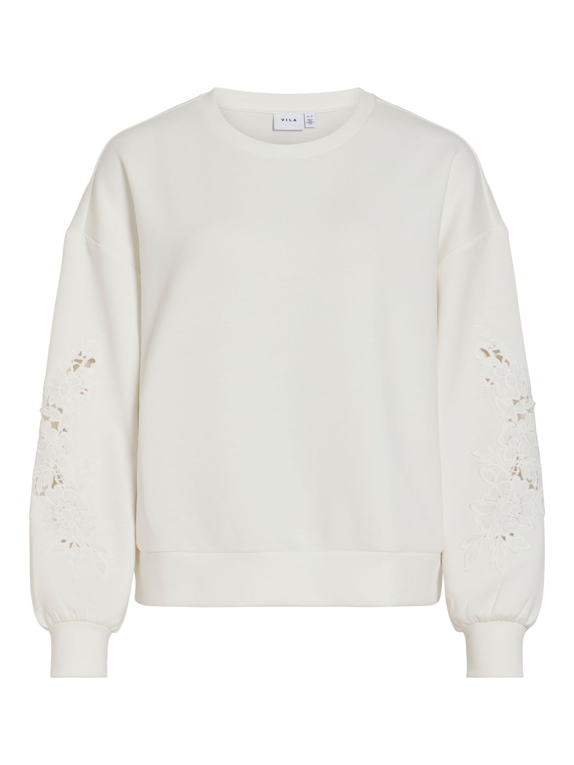 Vila naisten collegepaita VISIFFI O-Neck, Cloud Dancer
