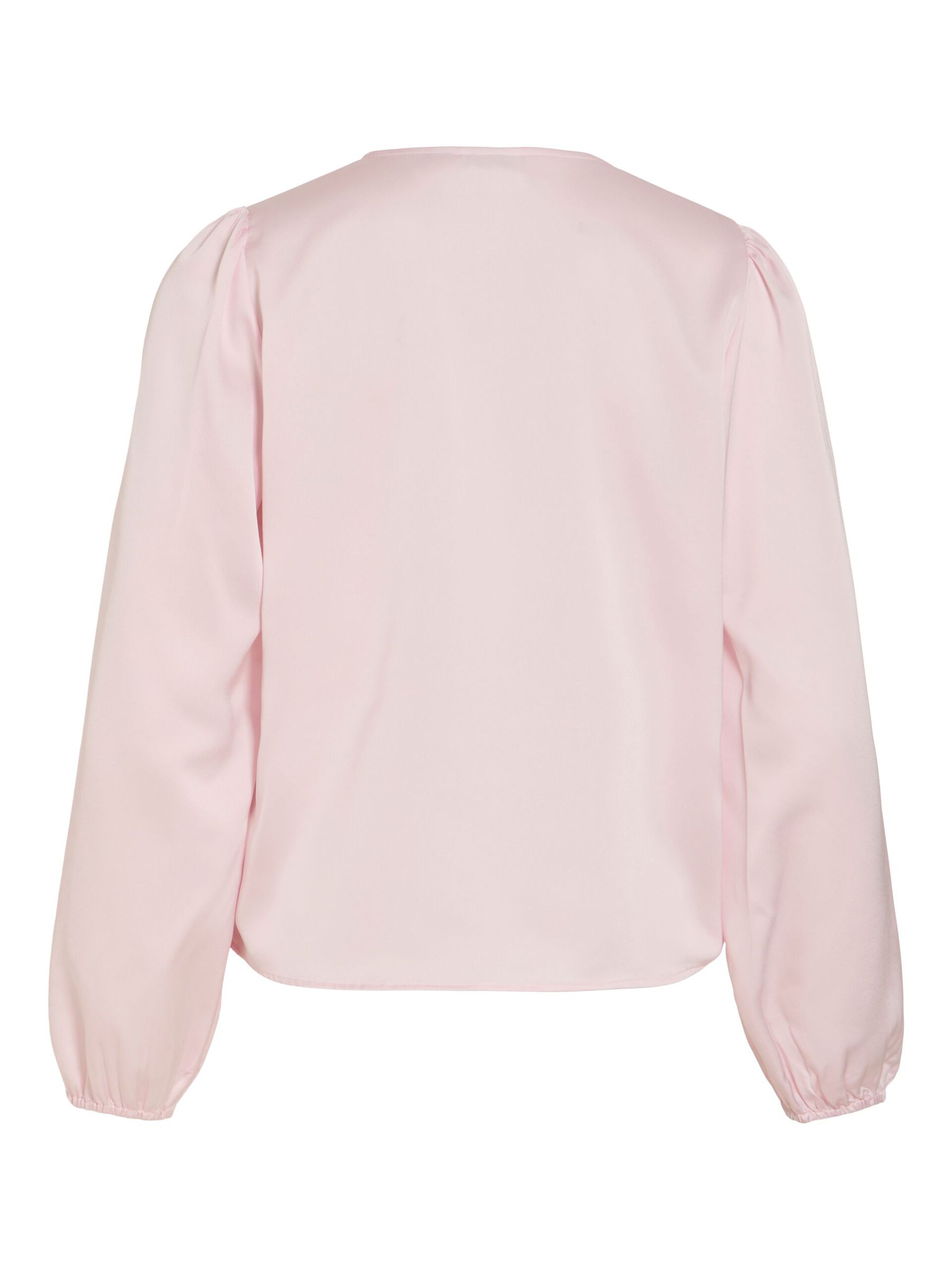 Vila naisten pusero Vielette L/S Smock Satin Top, Cherry Blossom