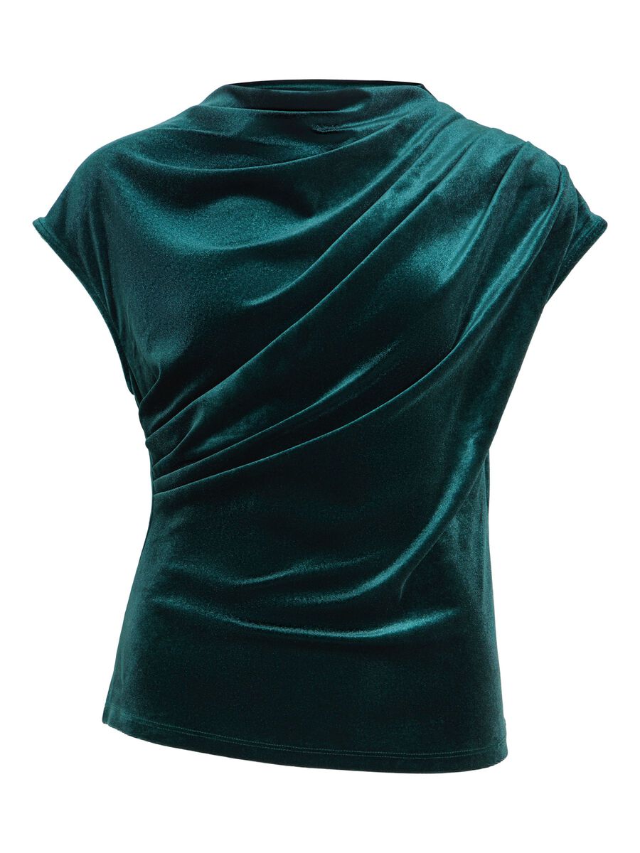 Vila naisten toppi Vilivas High Neck Cap Sleeve Top, Ponderosa Pine