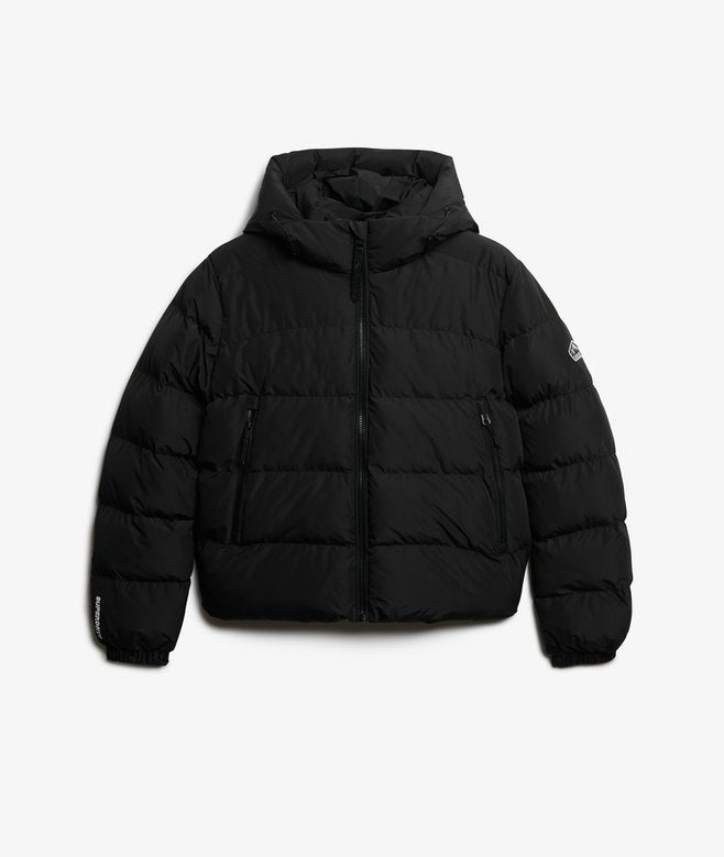 Hooded Sports Puffer Jacket MUSTA