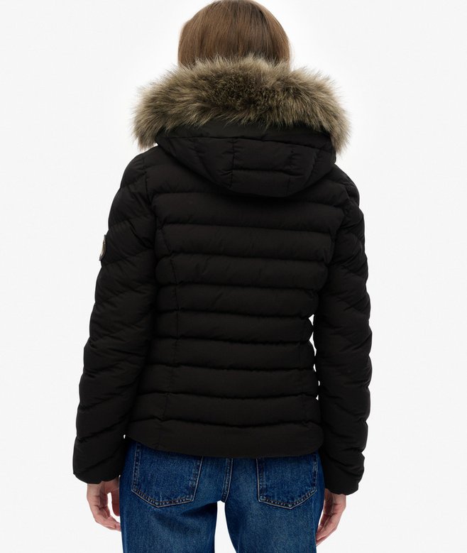 Fuji Faux Fur Hood Padded Jkt MUSTA