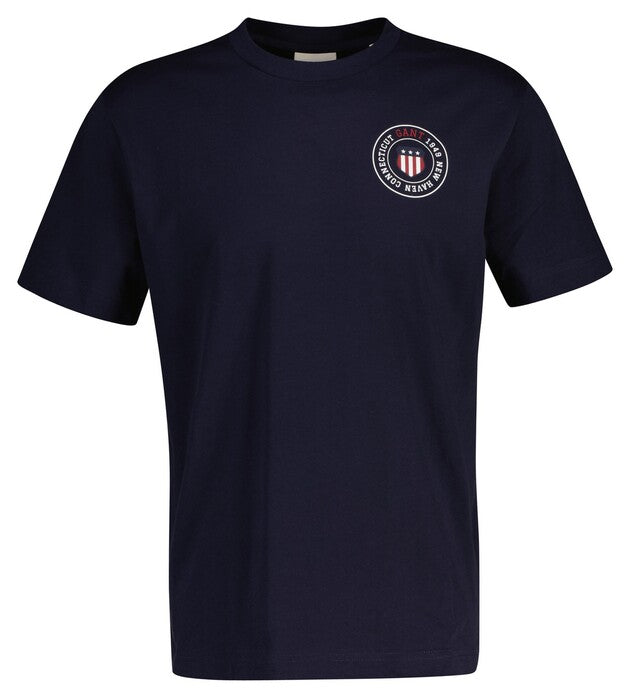Gant miesten t-paita Graphic SS t-shirt, printed tummansininen